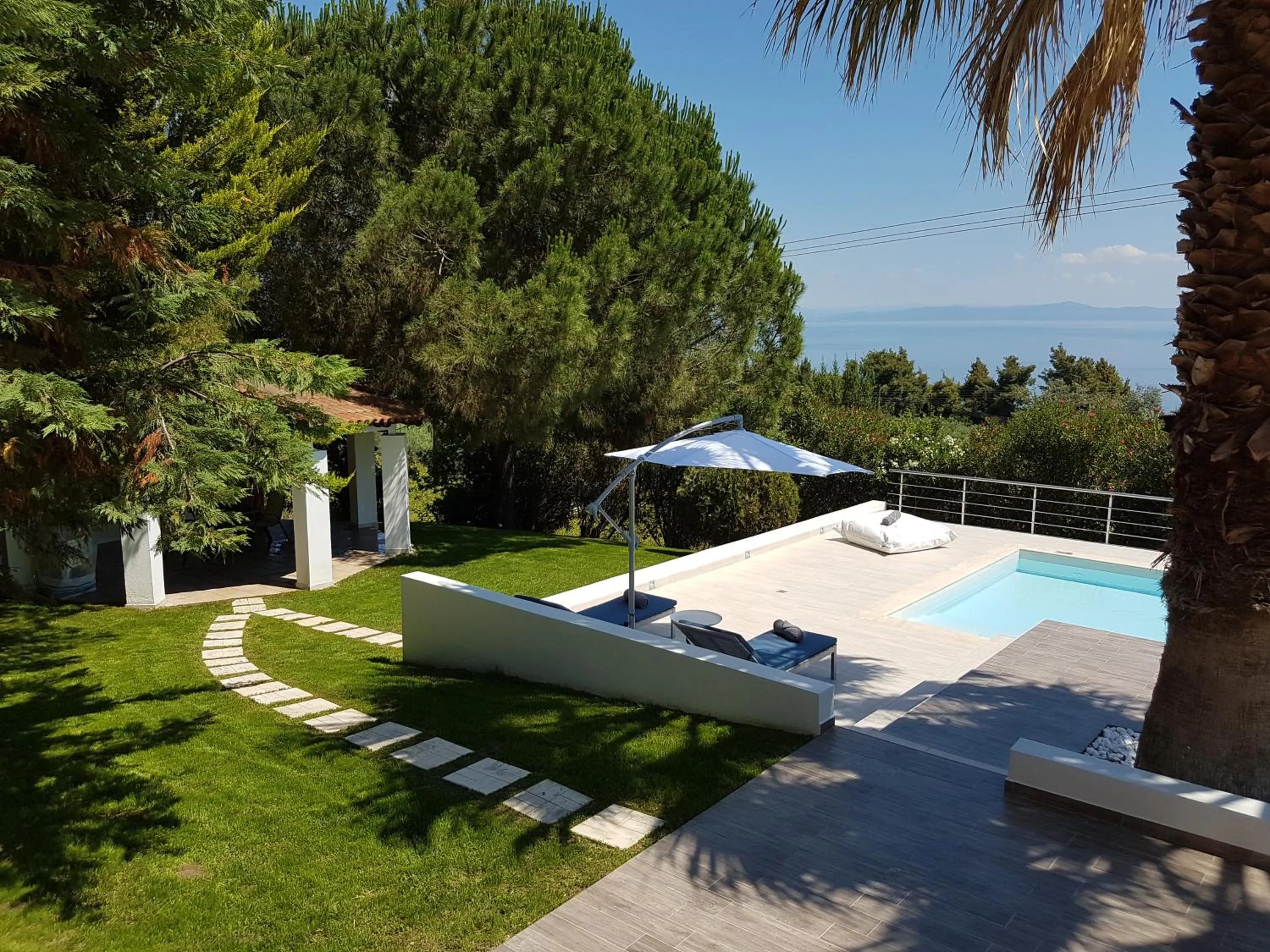 Garden in Villa Anna Maria Kriopigi Private Pool & Sea View 5 Bedrooms