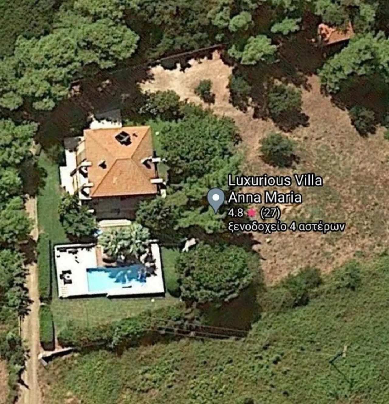 Property building in Villa Anna Maria Kriopigi Private Pool & Sea View 5 Bedrooms