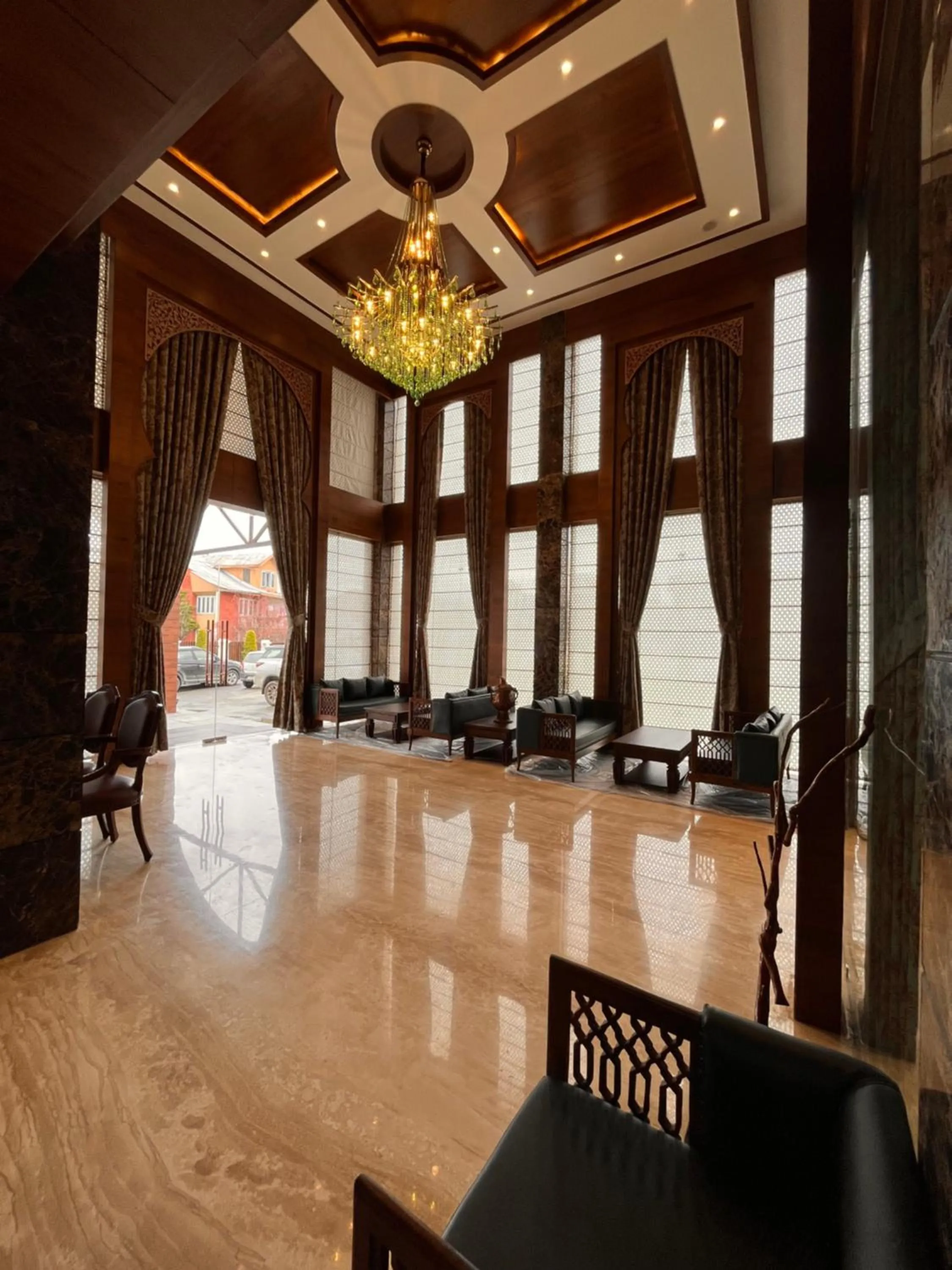 Seating area in WelcomHeritage Grand, Srinagar