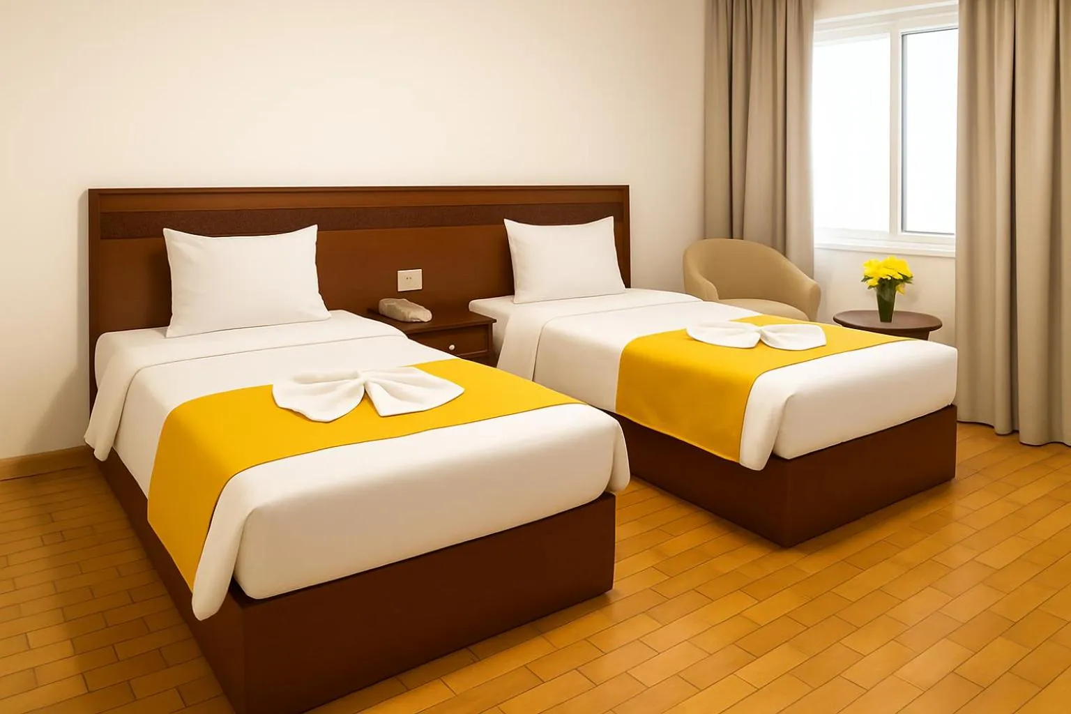 Bed in Miramar Evergreen Hotel