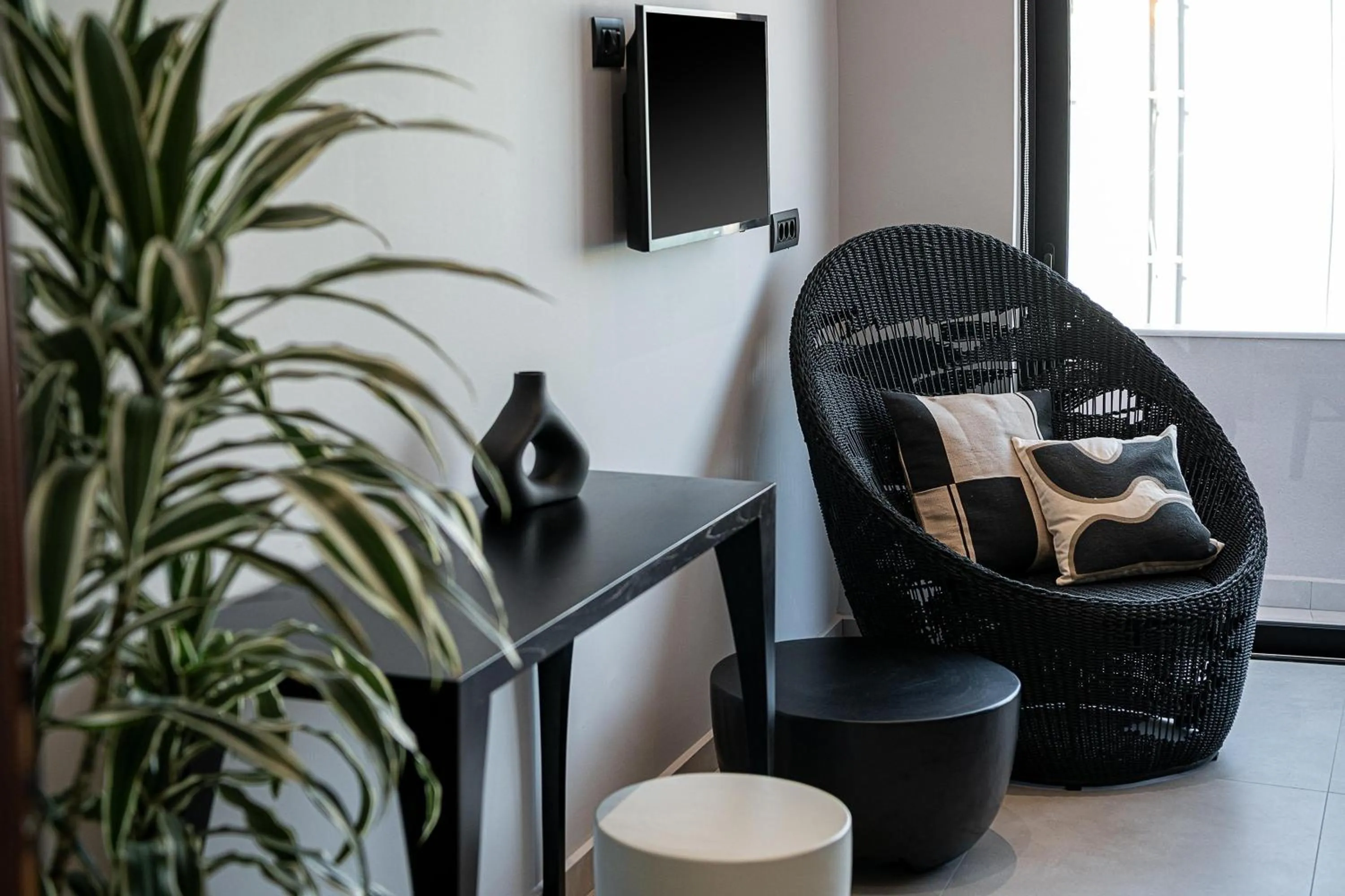 Seating area in Theta Boutique Hotel