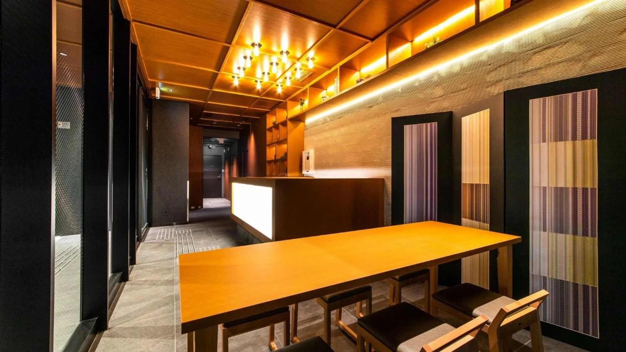 Lobby or reception in ALPHABED INN Fukuoka Ohori Park