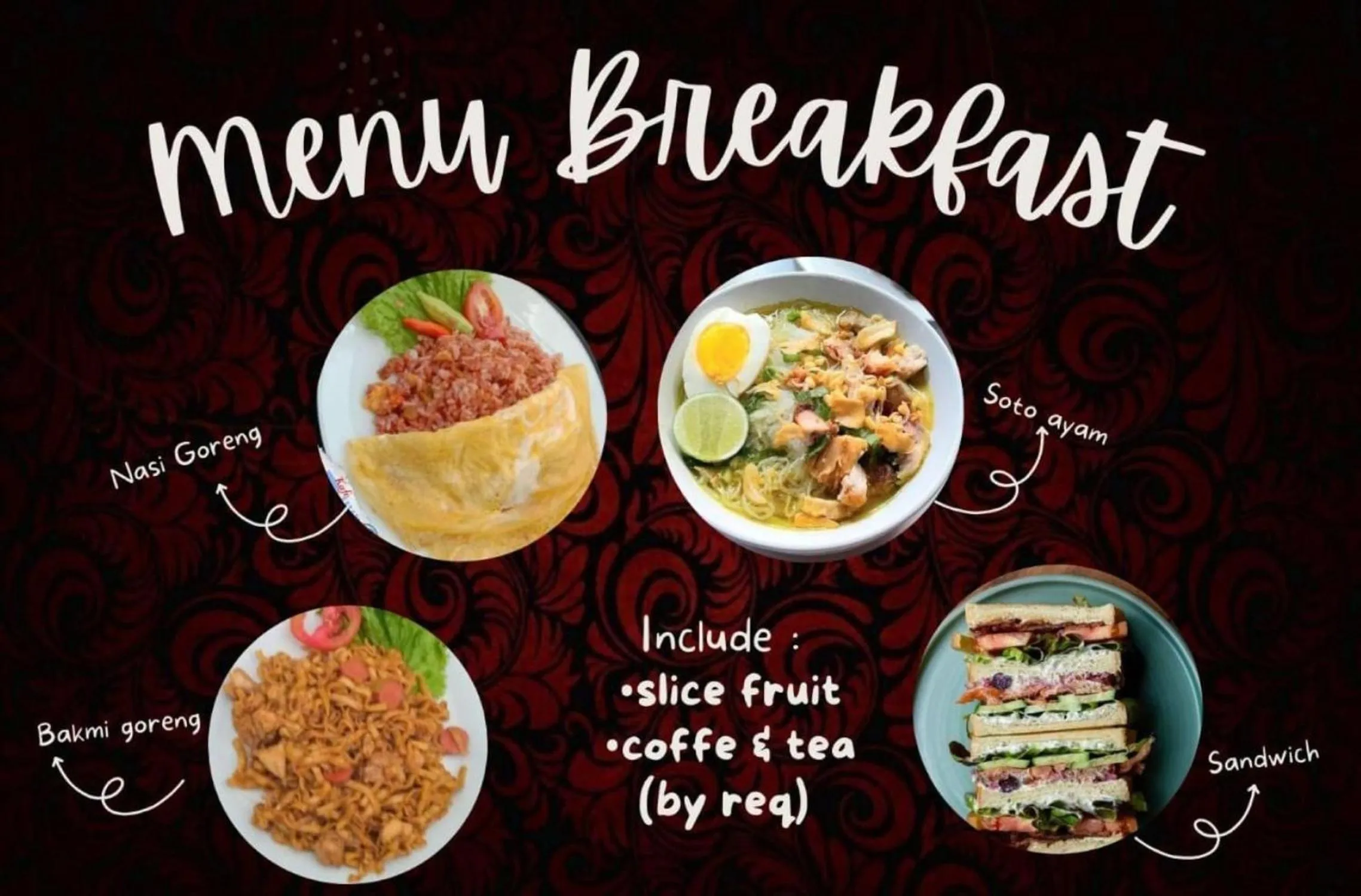 Breakfast in Sinergi Hotel Tretes