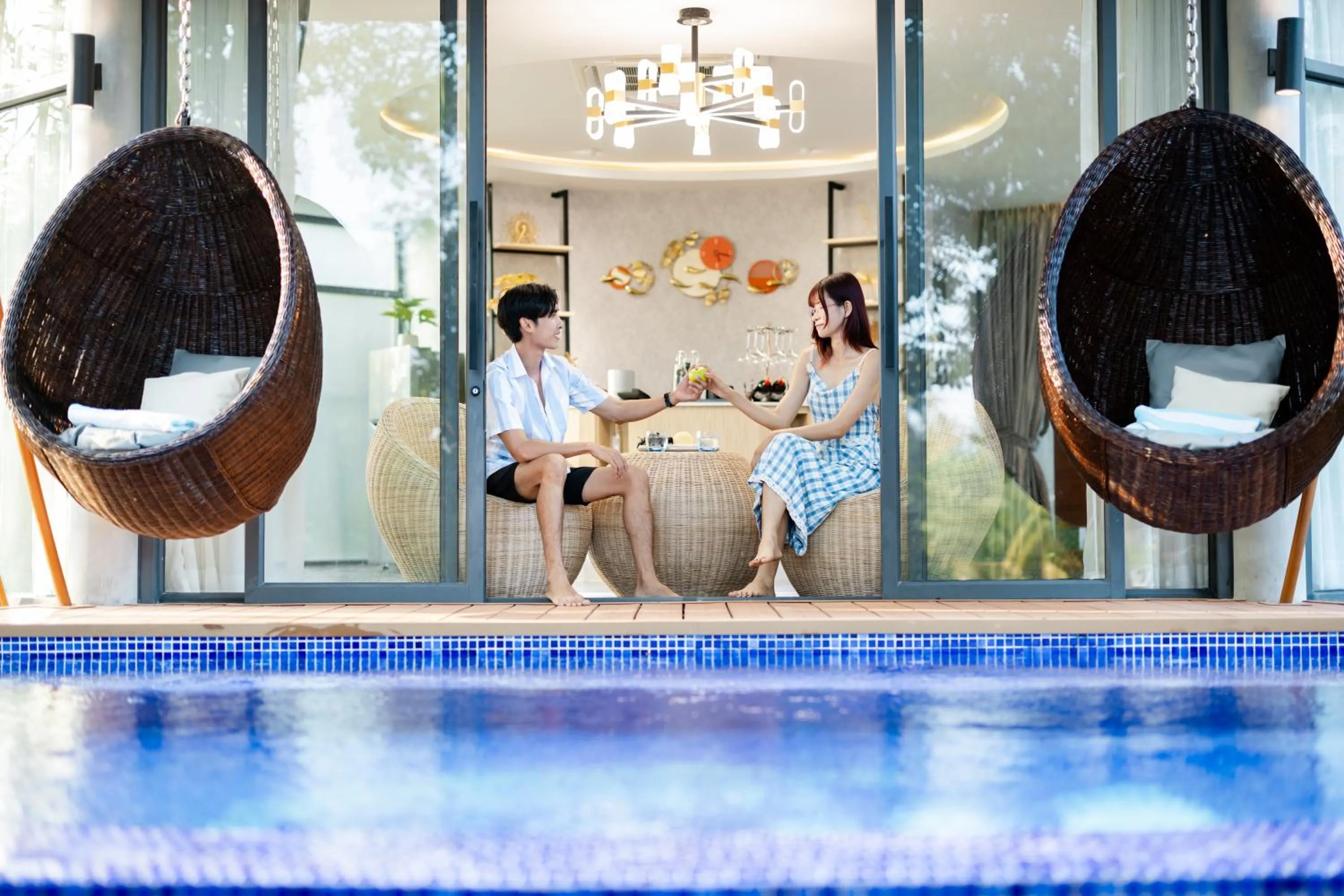 Pool view in Bird Nest Villas by Mafiya