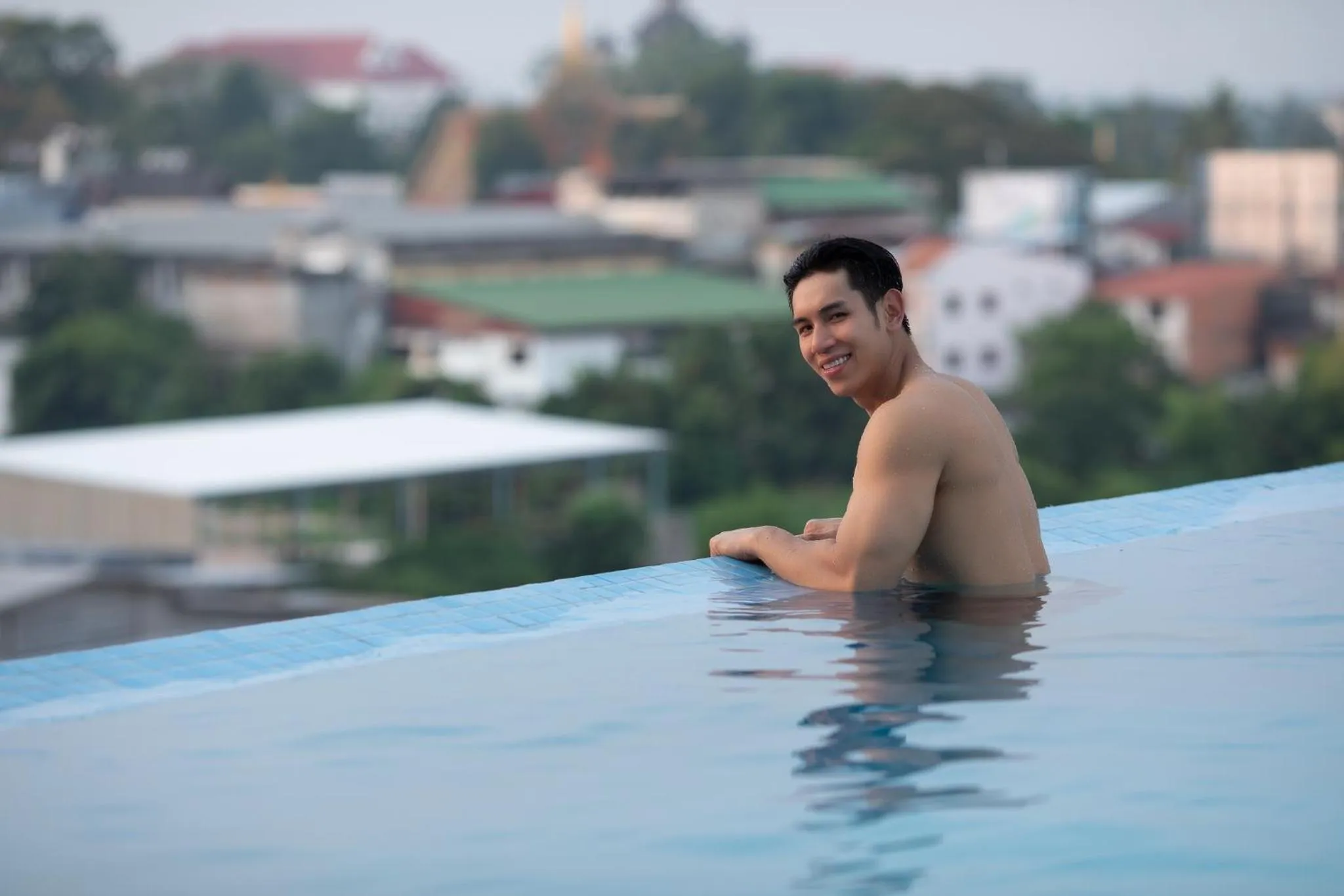 Swimming pool in Landmark Vientiane Life Center