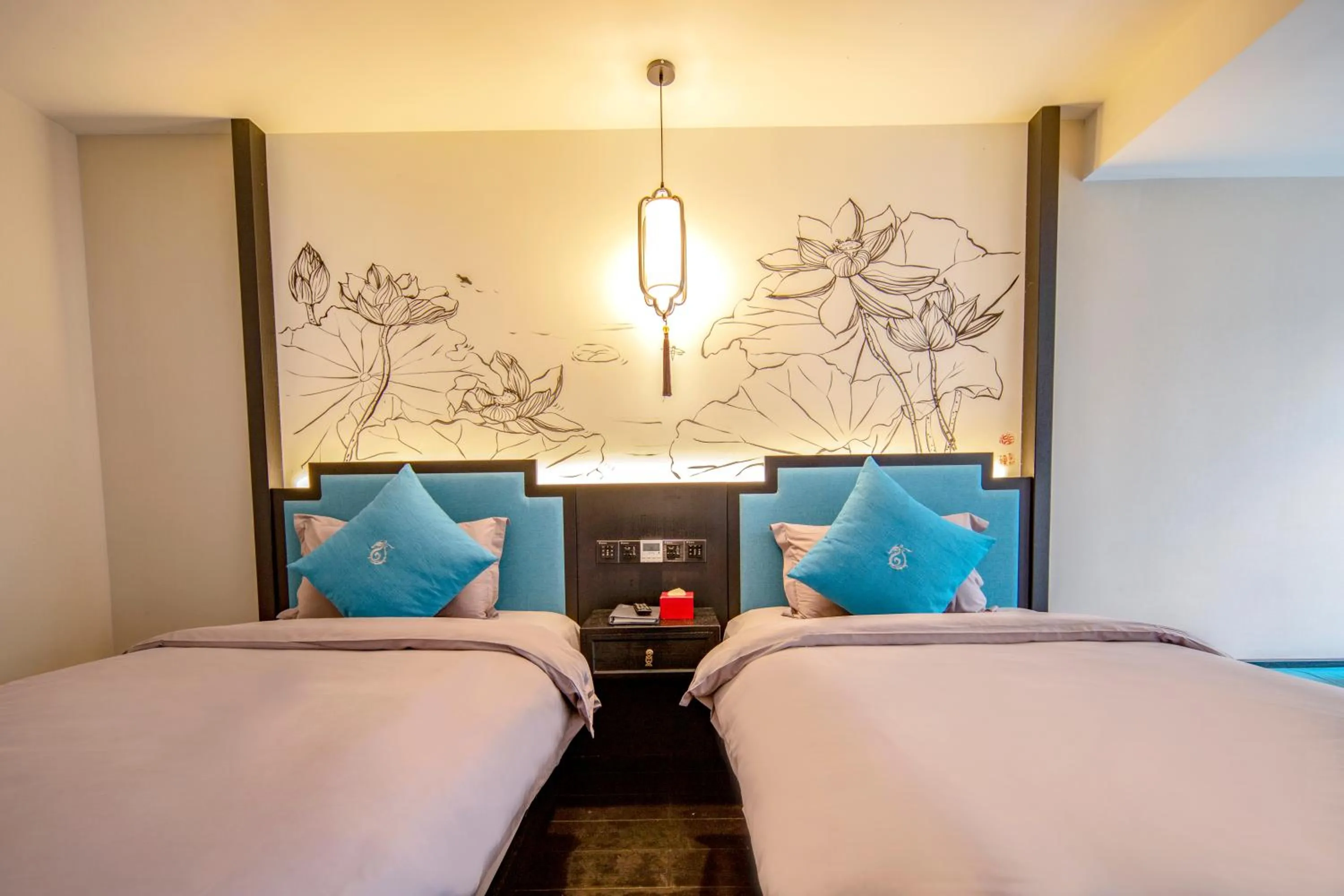 Bed in Gong Xili Qingdu Hotel