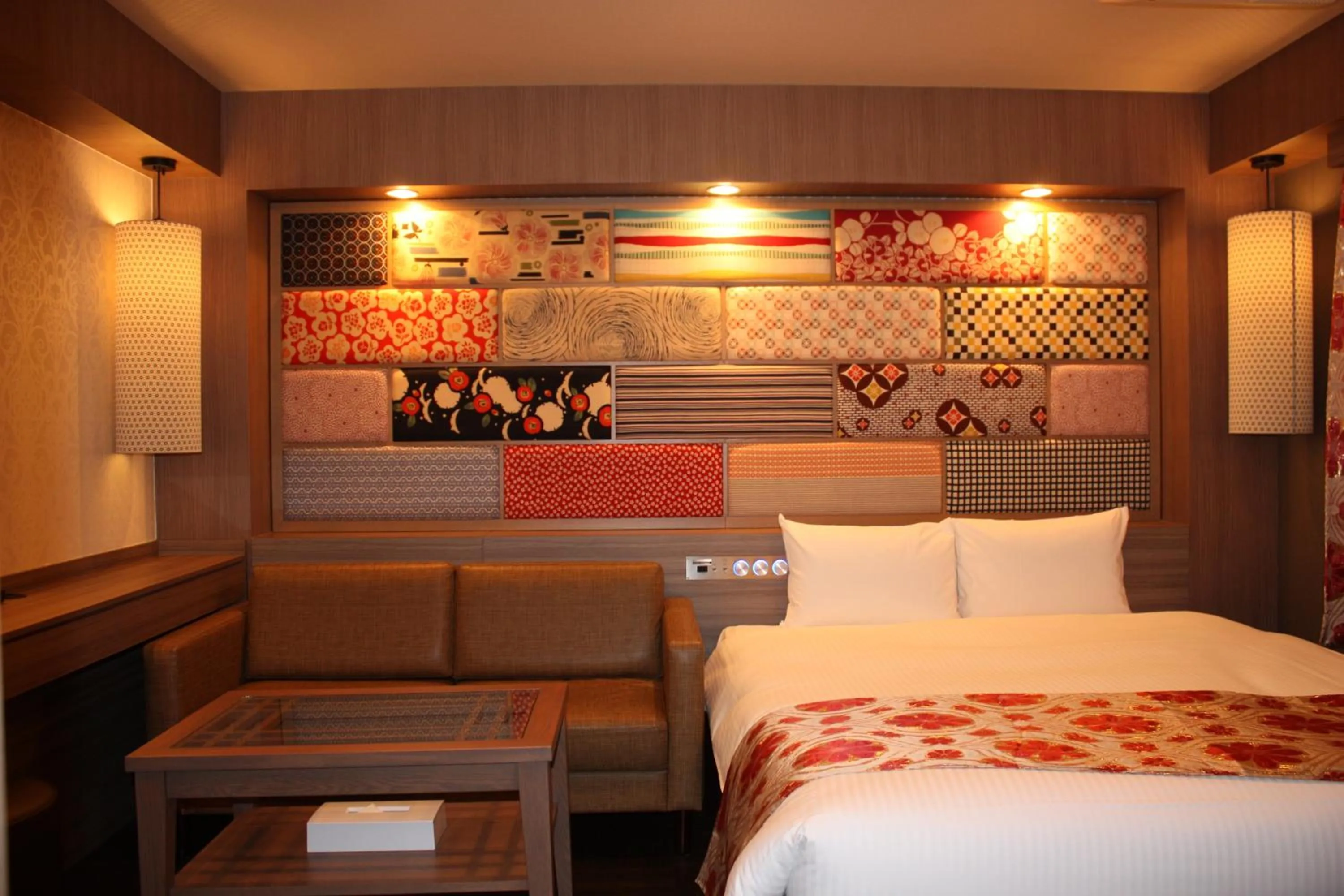 Bed in Hotel LiVEMAX Umeda Central