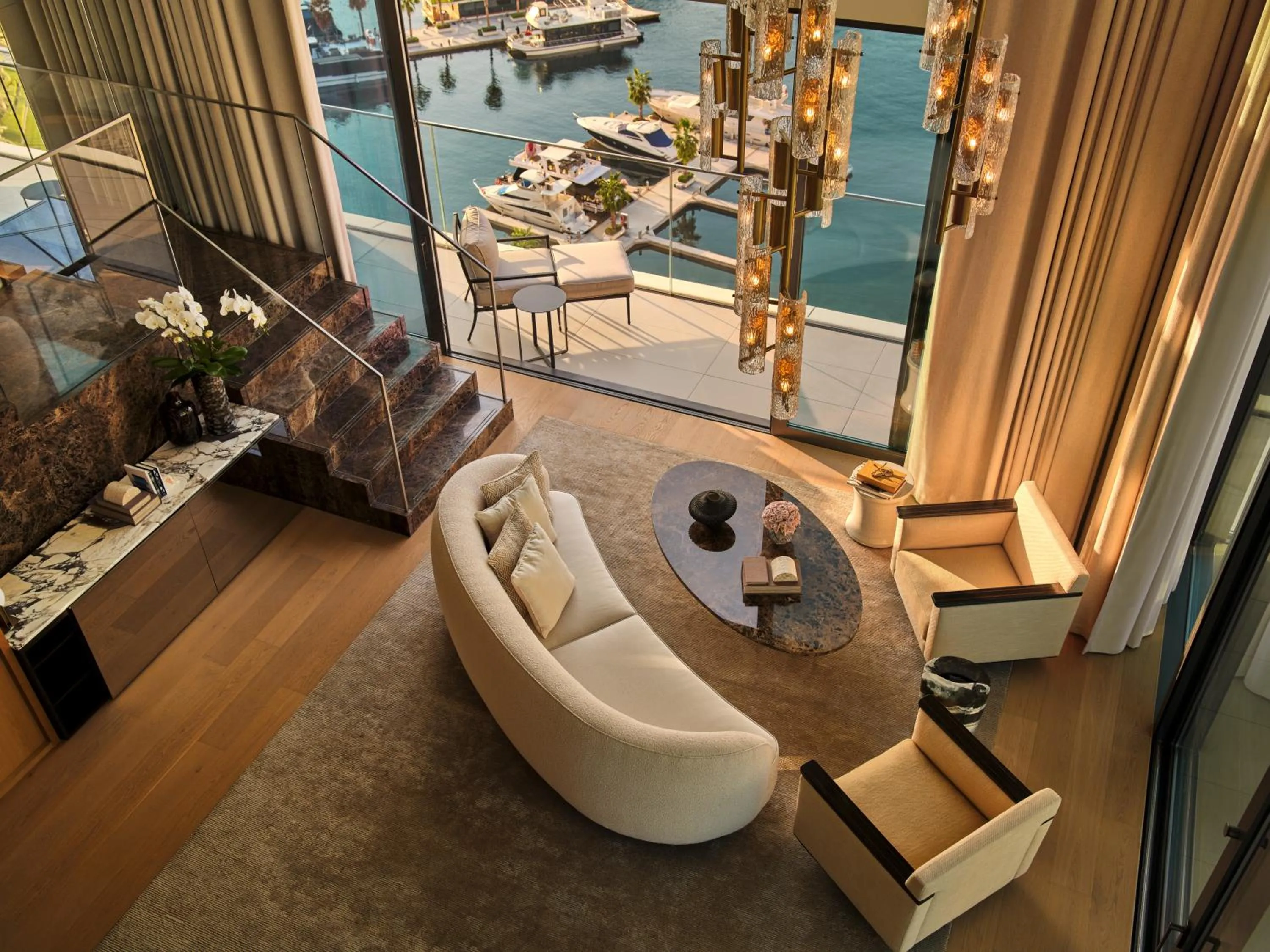 Living room in The Lana - Dorchester Collection