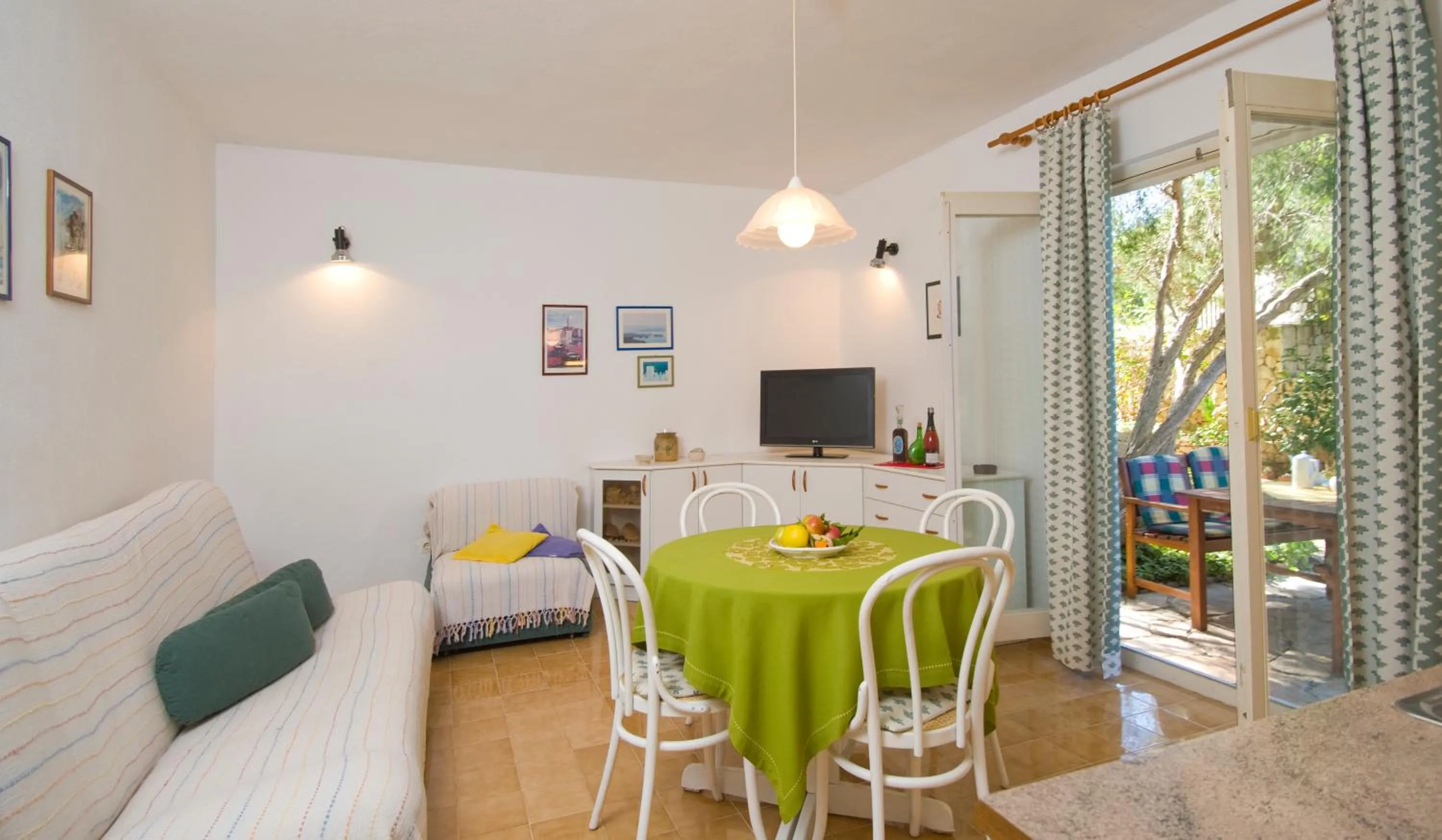 Living room in Holiday Home Lukrecia, for 9, private pool, free parking, 450 m from the beach