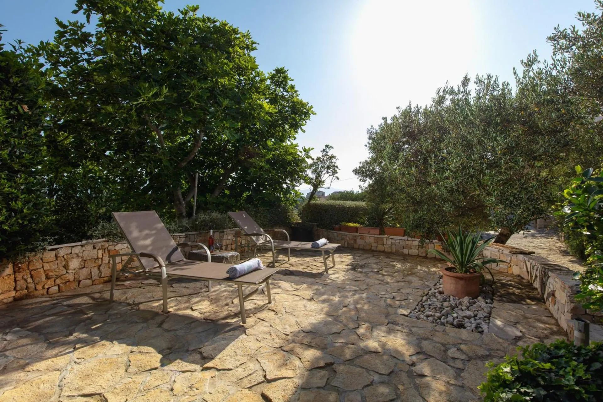 Garden in Holiday Home Lukrecia, for 9, private pool, free parking, 450 m from the beach