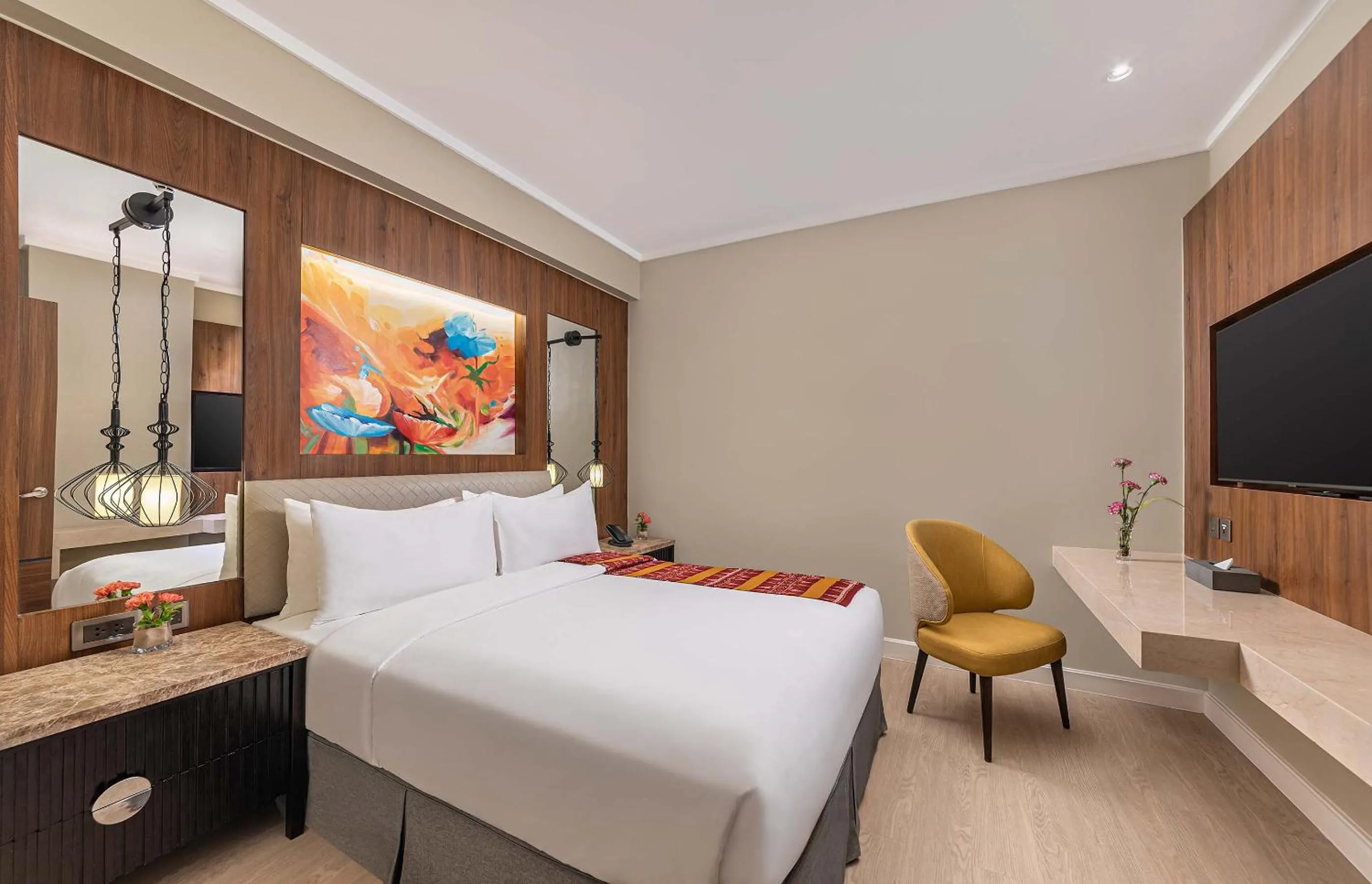 Bed in Mandarin Bay Resort and Spa