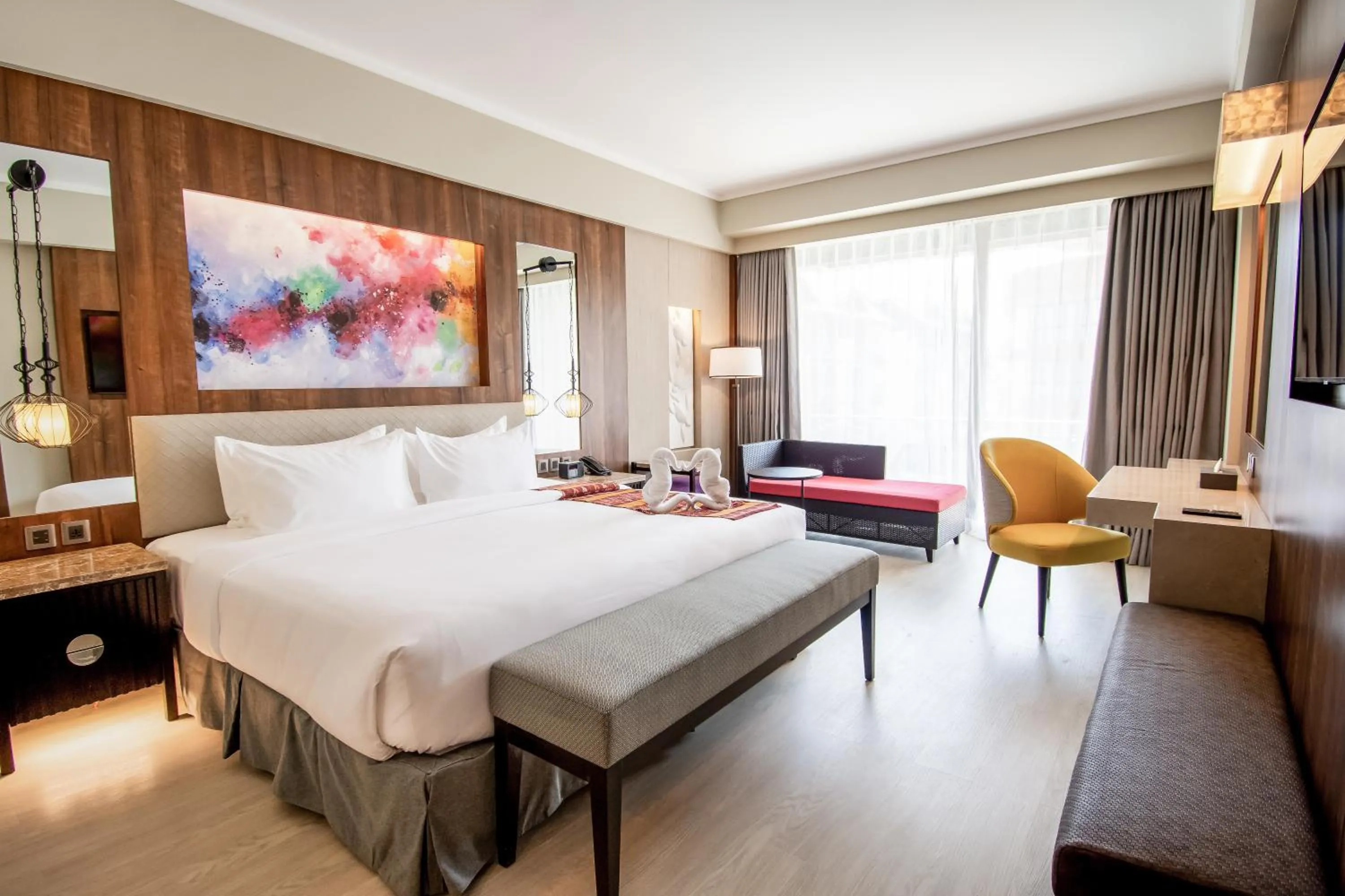 Bed in Mandarin Bay Resort and Spa