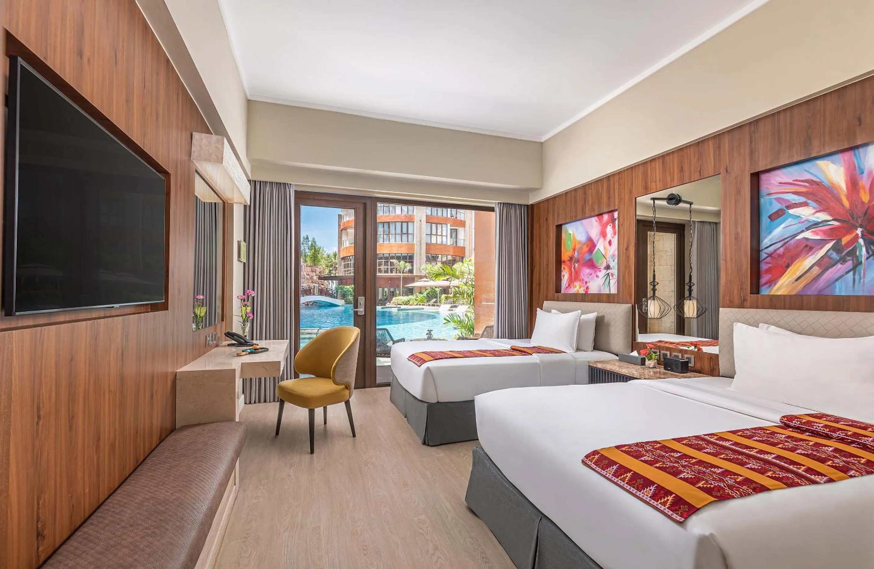 Bed in Mandarin Bay Resort and Spa