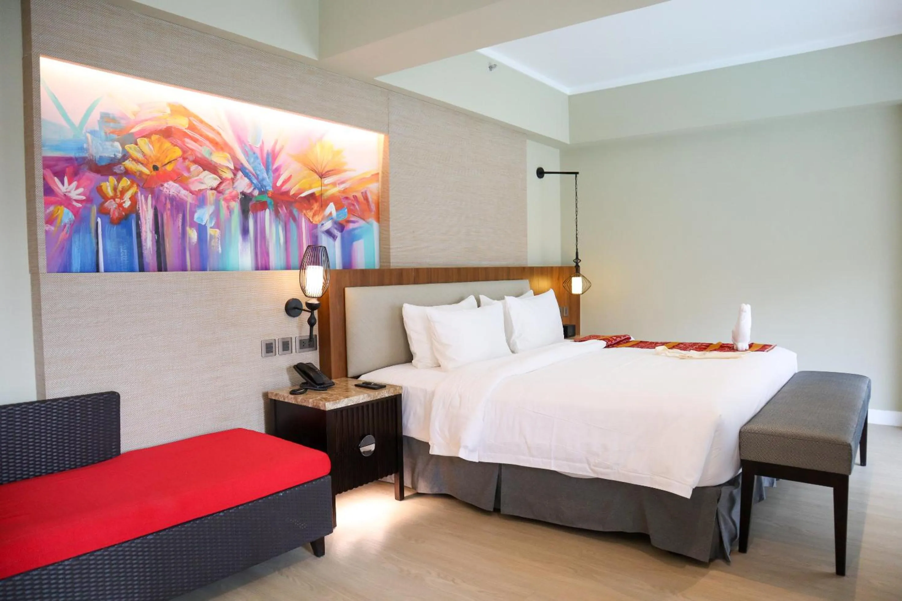 Bed in Mandarin Bay Resort and Spa