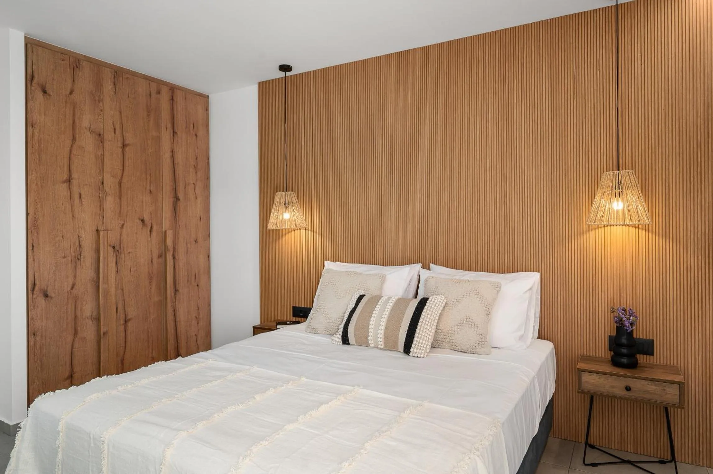 Bed in Milatos Seaside Suites