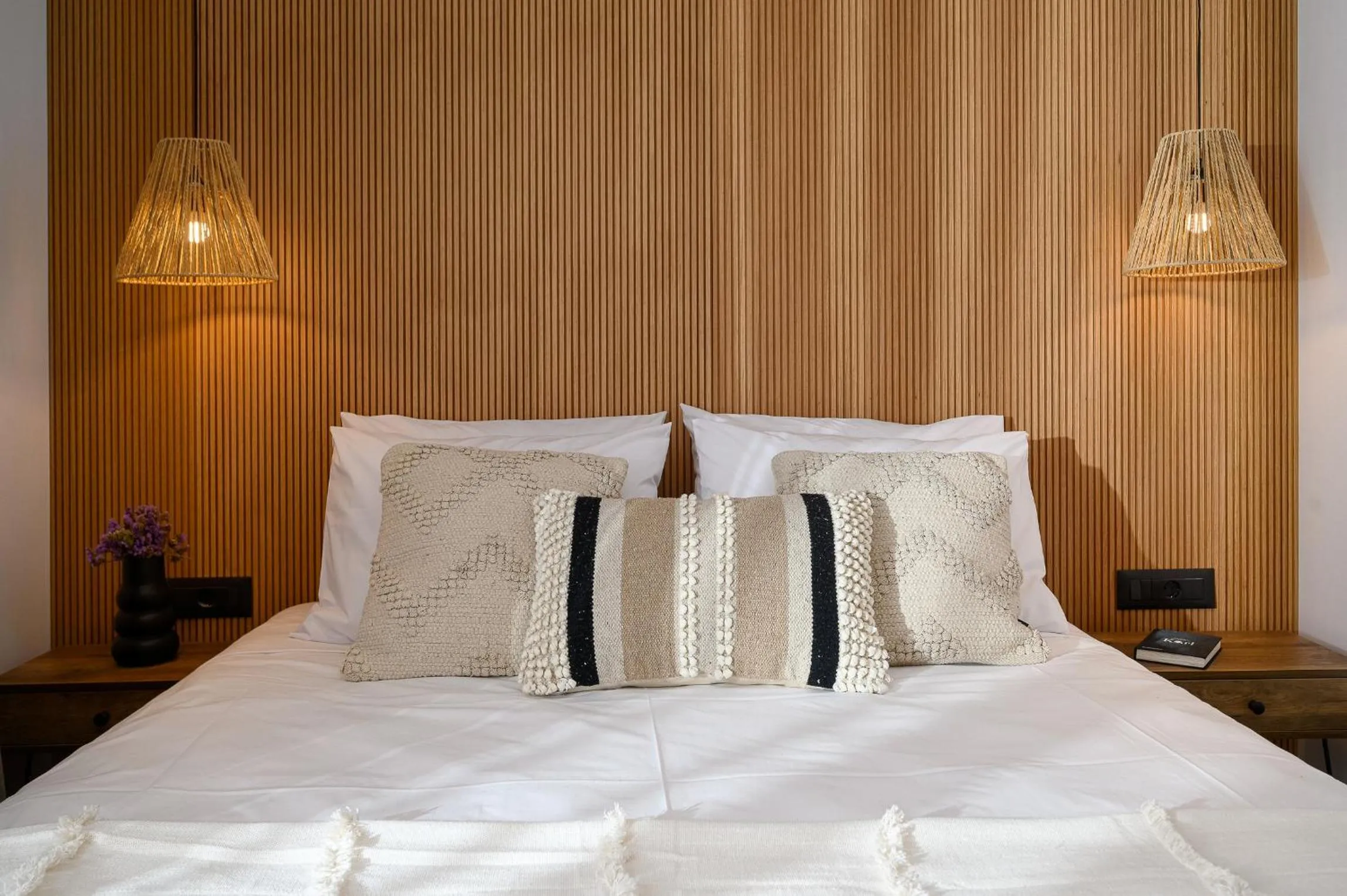 Bed in Milatos Seaside Suites