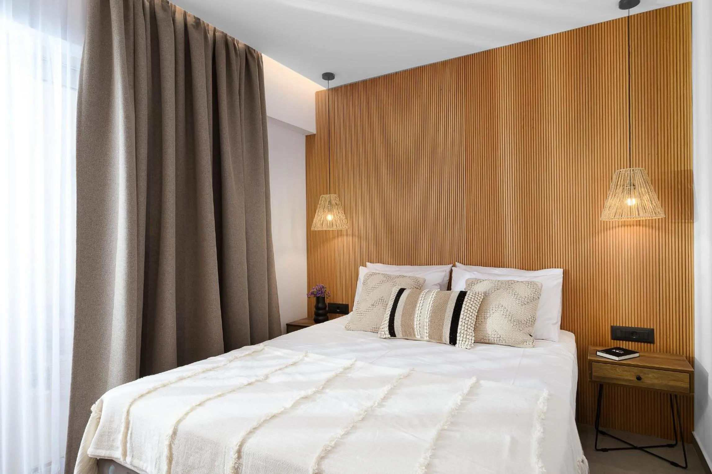 Bed in Milatos Seaside Suites