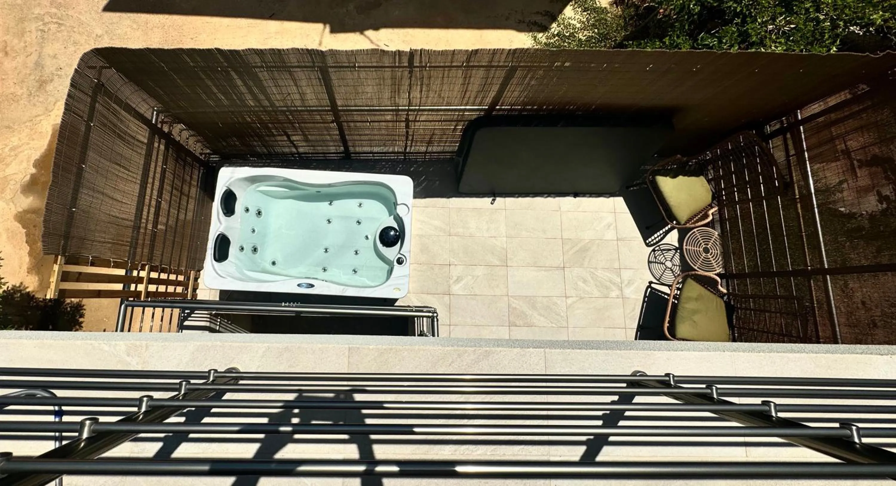 Patio in Milatos Seaside Suites