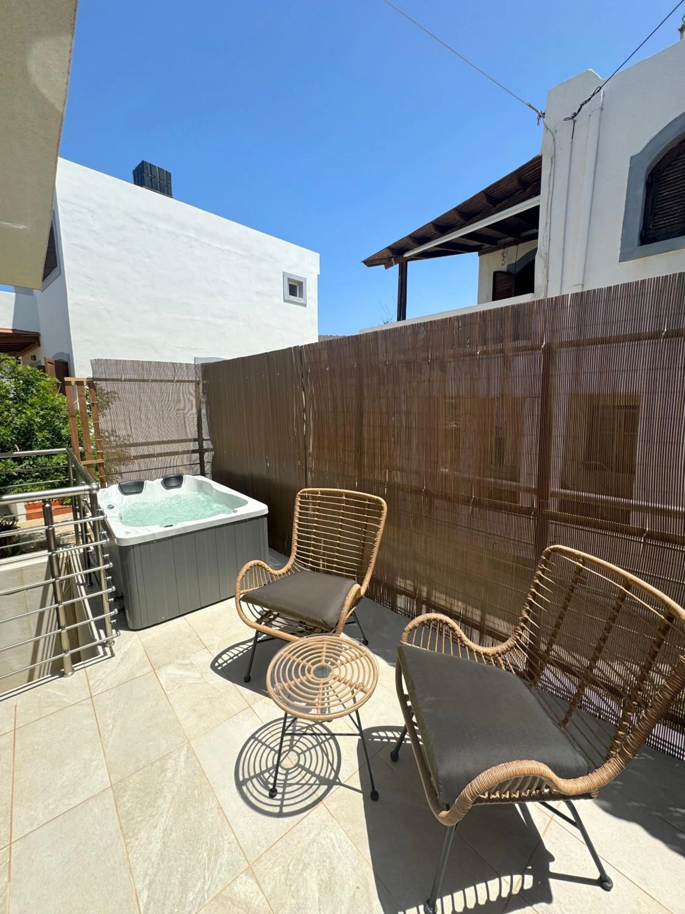 Patio in Milatos Seaside Suites