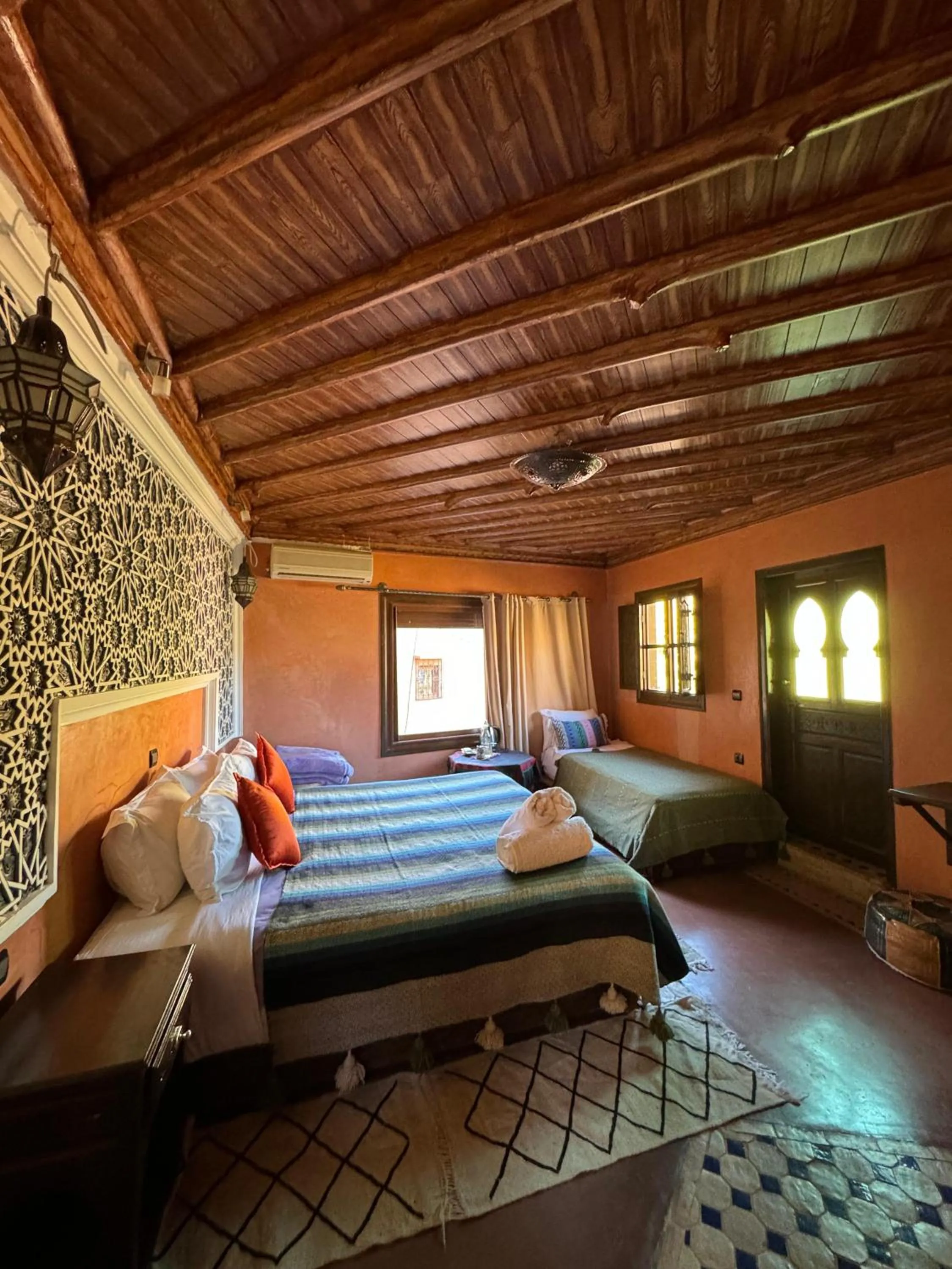 View (from property/room), Bed in Riad Jnane Imlil