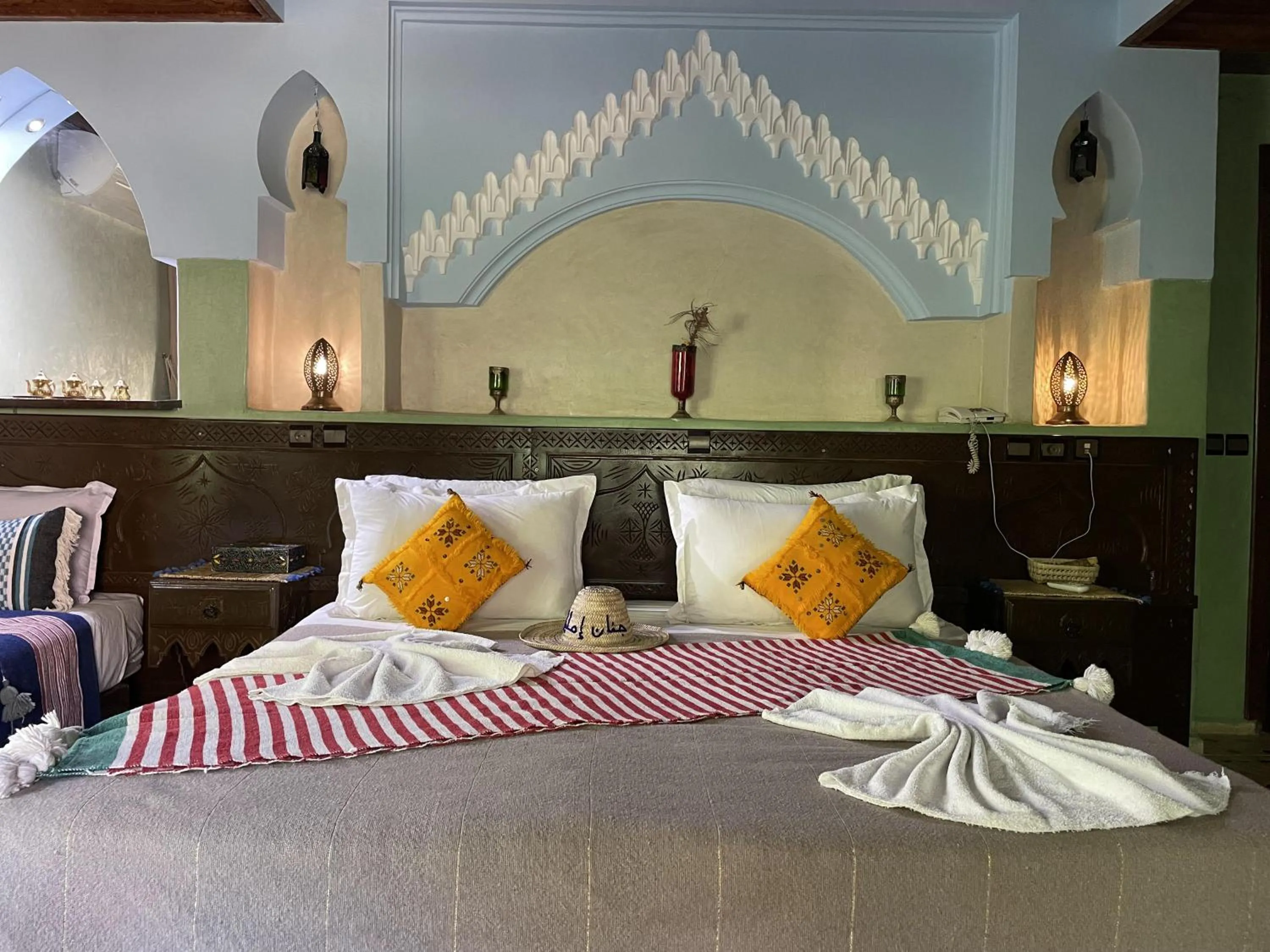 Bed in Riad Jnane Imlil