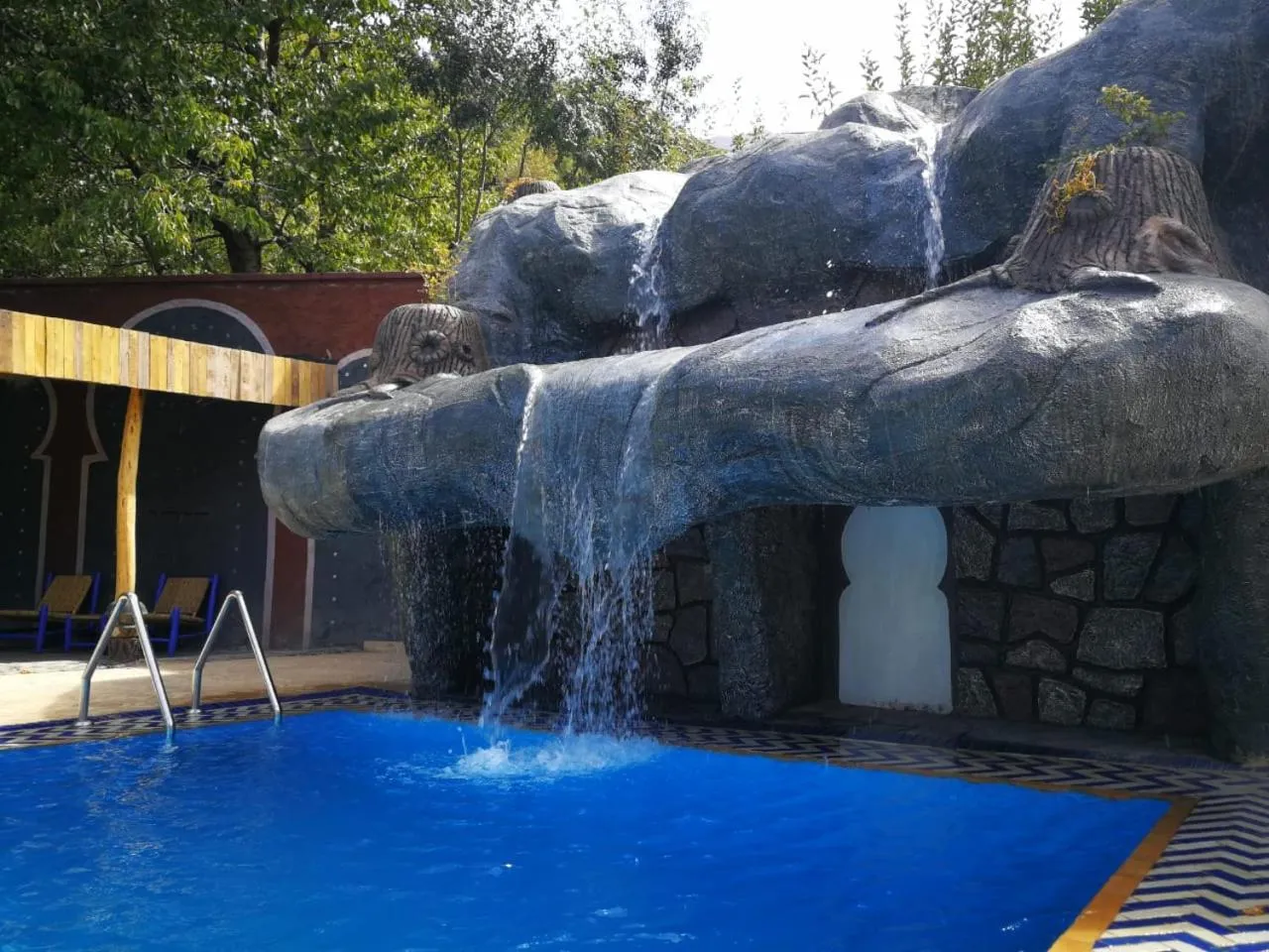 Pool view in Riad Jnane Imlil