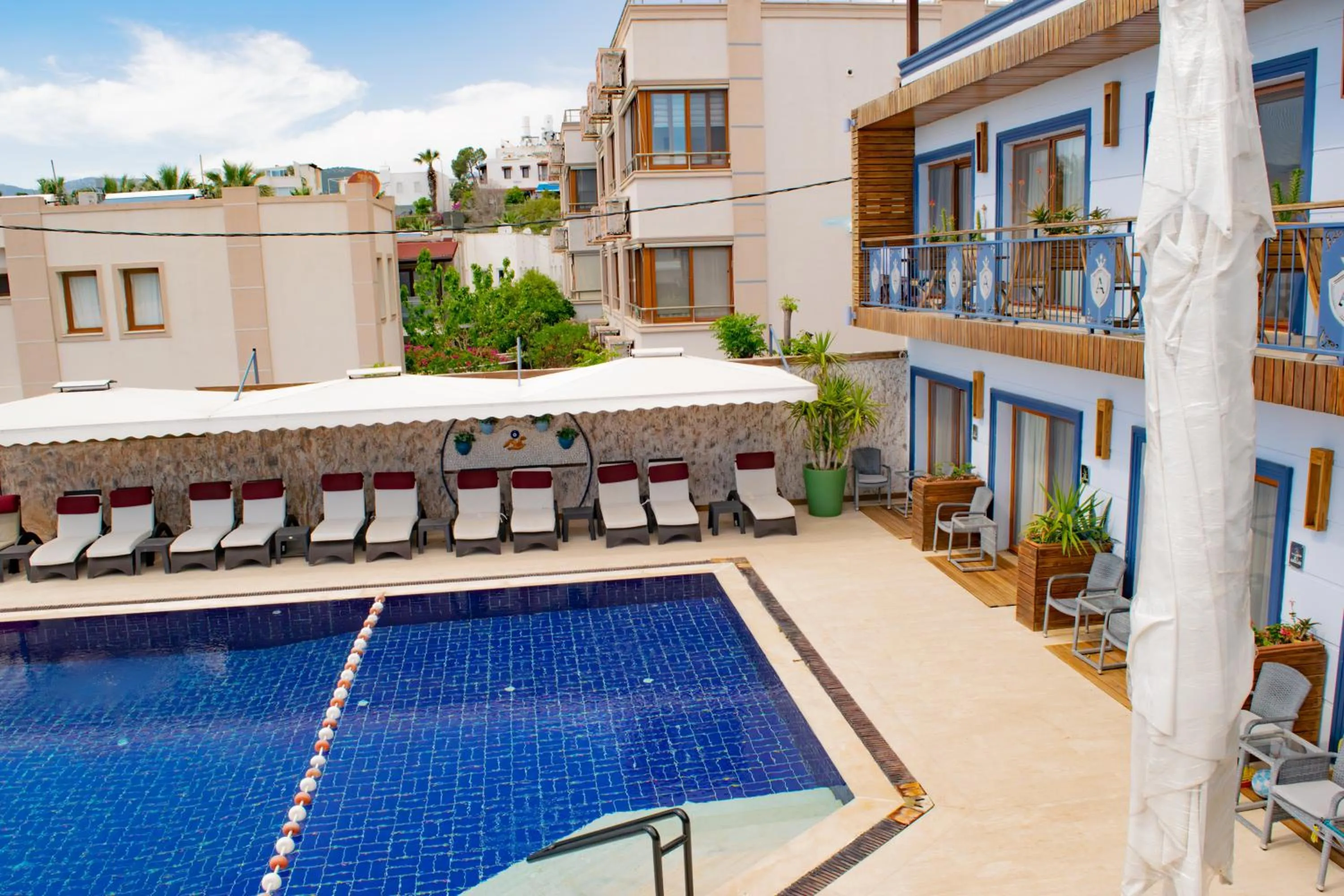 Pool view in Akkan Beach Hotel