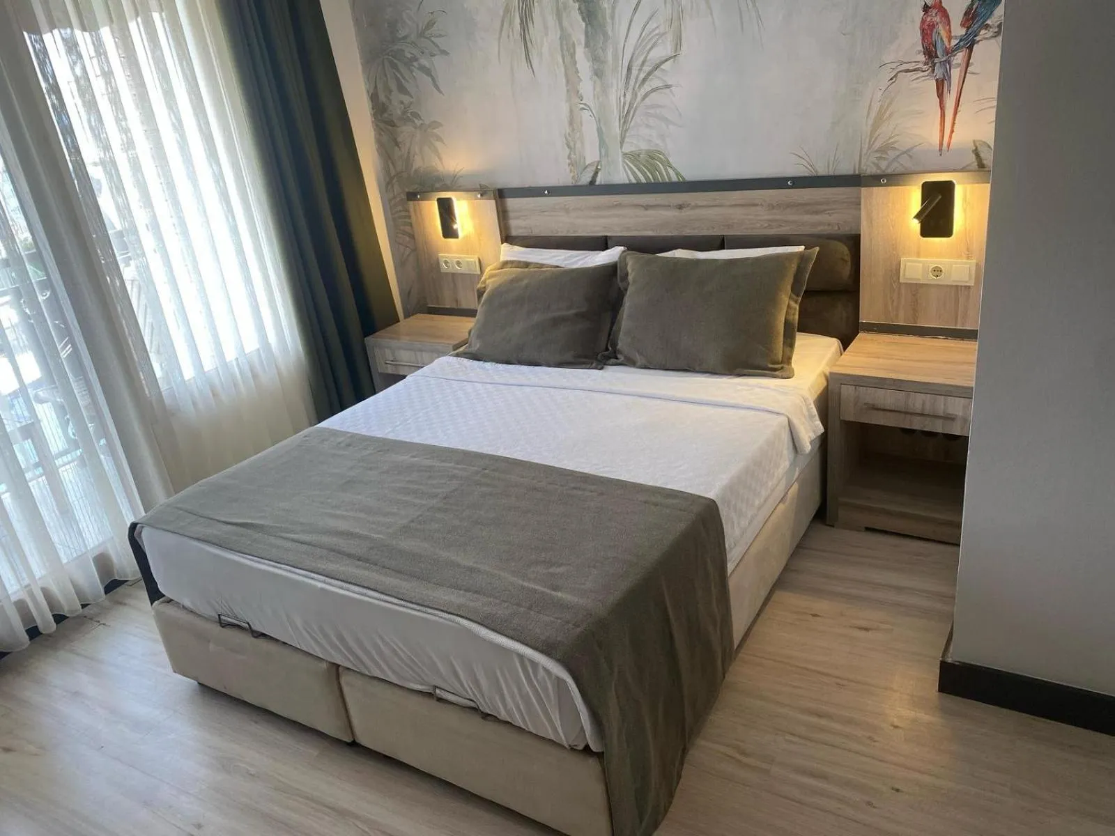 Bed in Akkan Beach Hotel