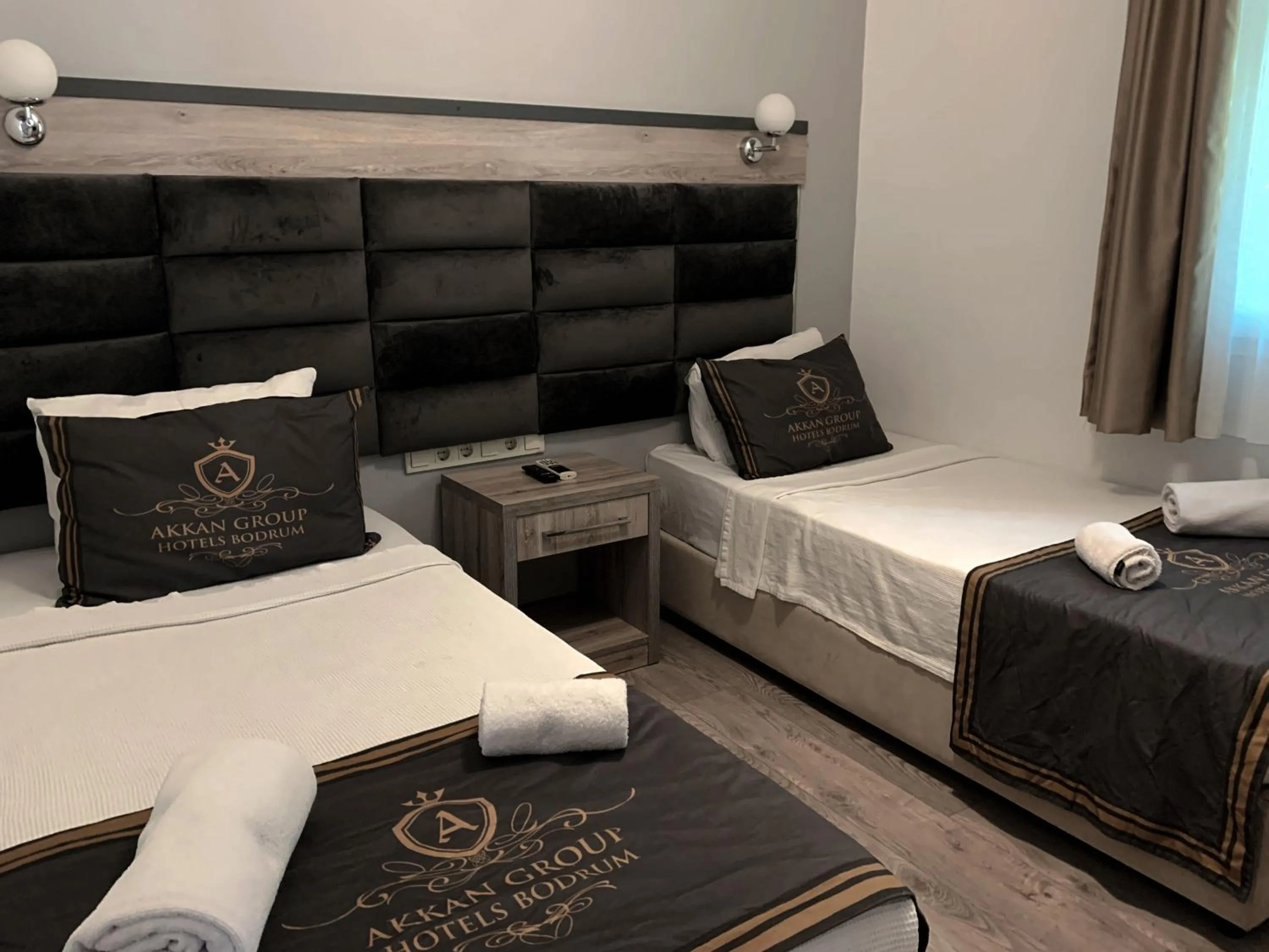 Bed in Akkan Beach Hotel