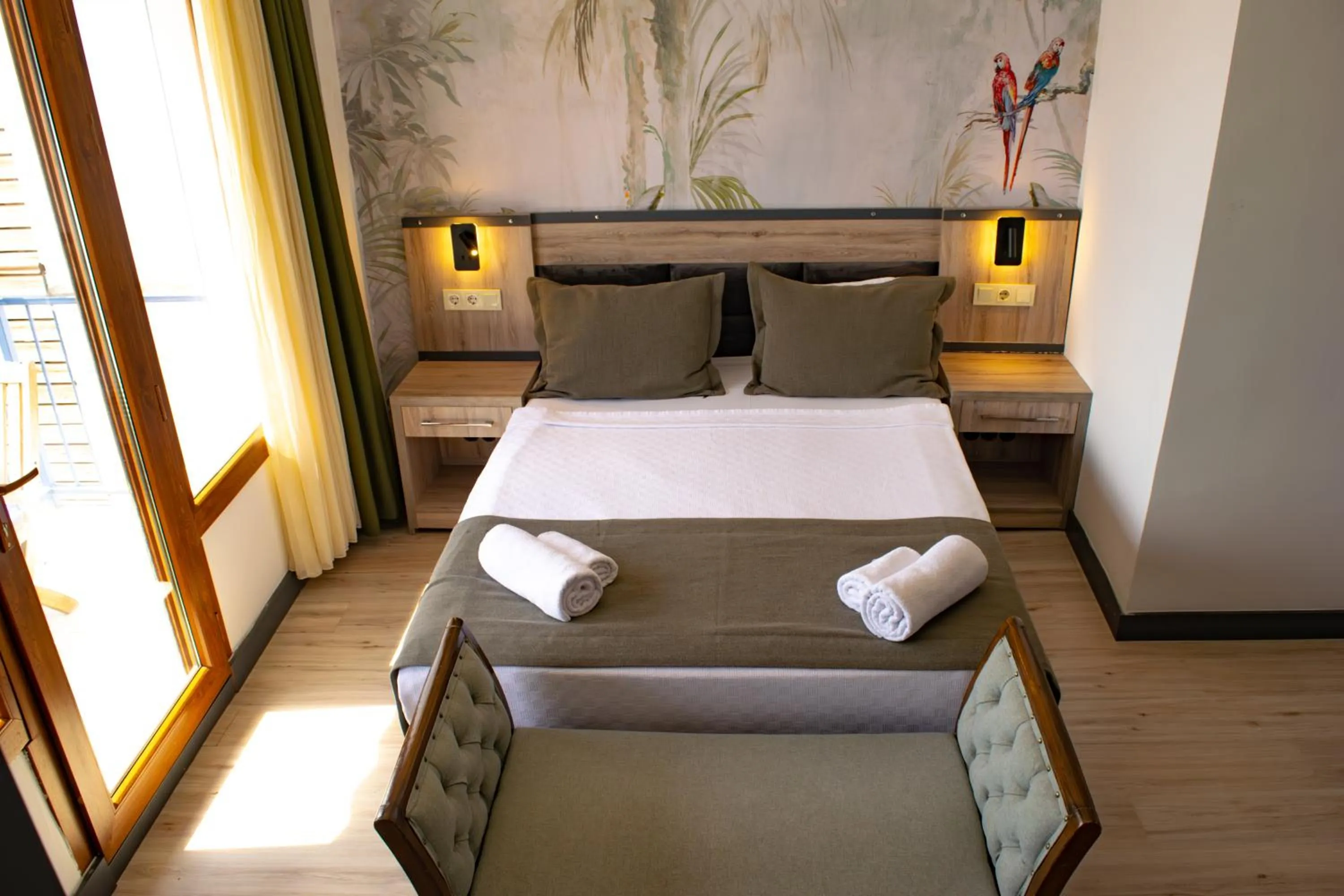 Bed in Akkan Beach Hotel