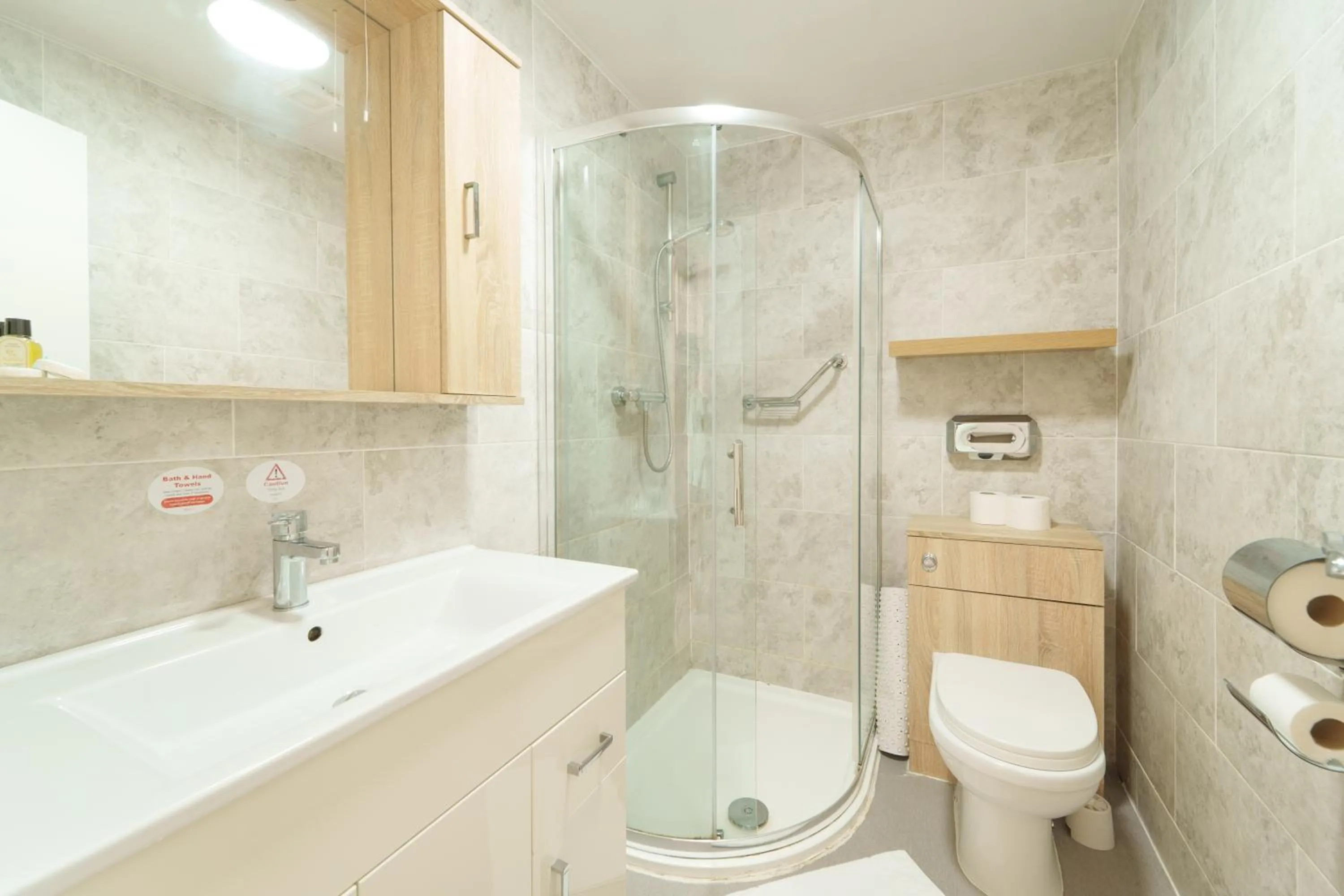 Shower in The Royal Boston Hotel by Compass Hospitality