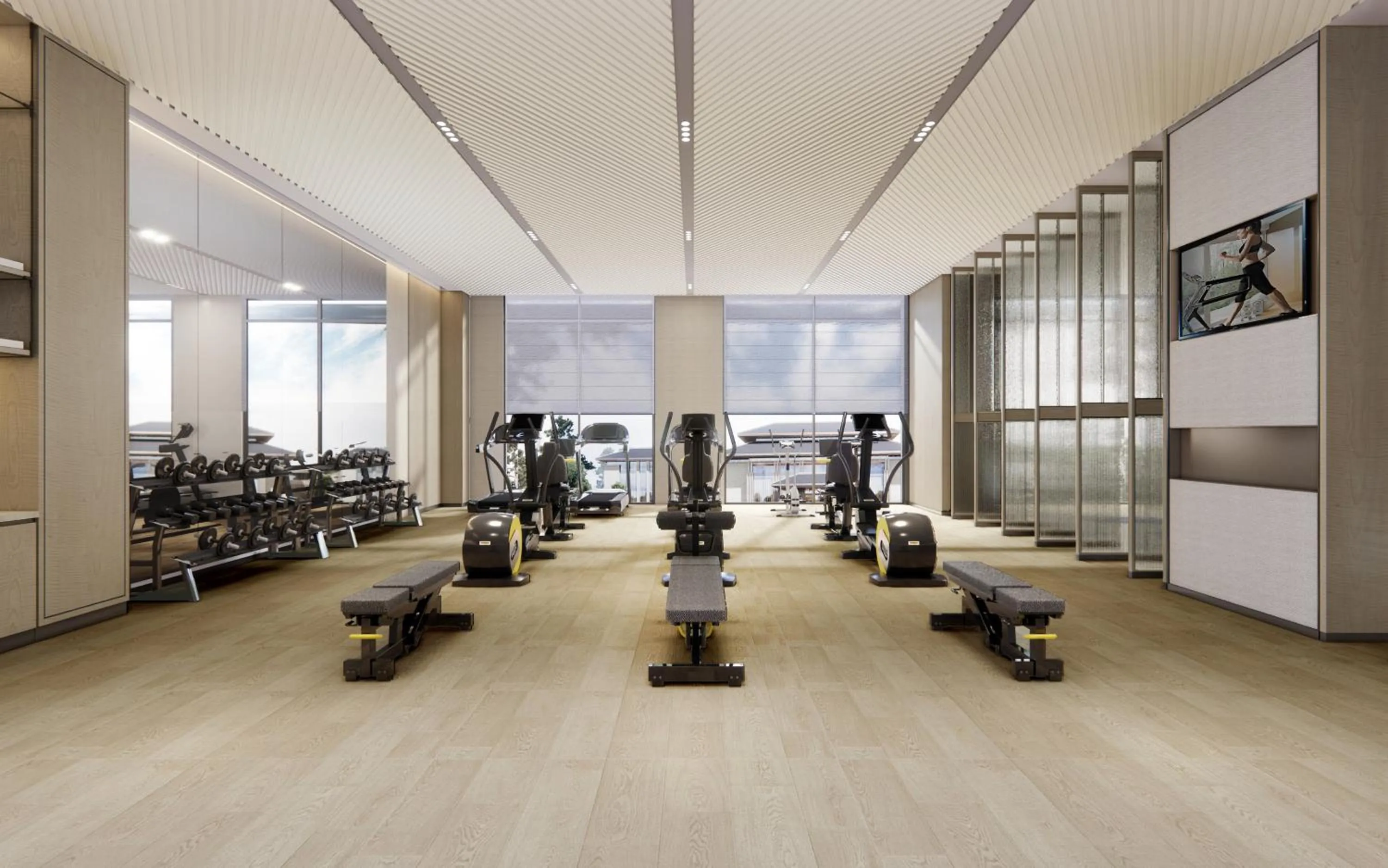 Fitness centre/facilities in Xiongan International Hotel