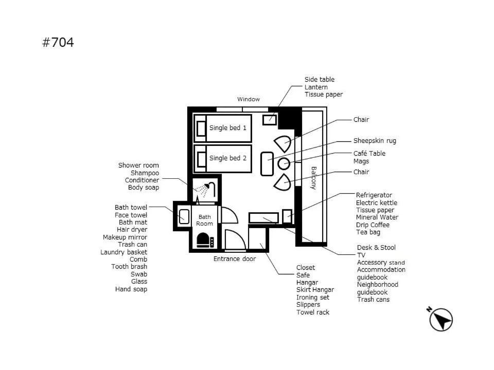 Floor plan in Inn The Omotesando