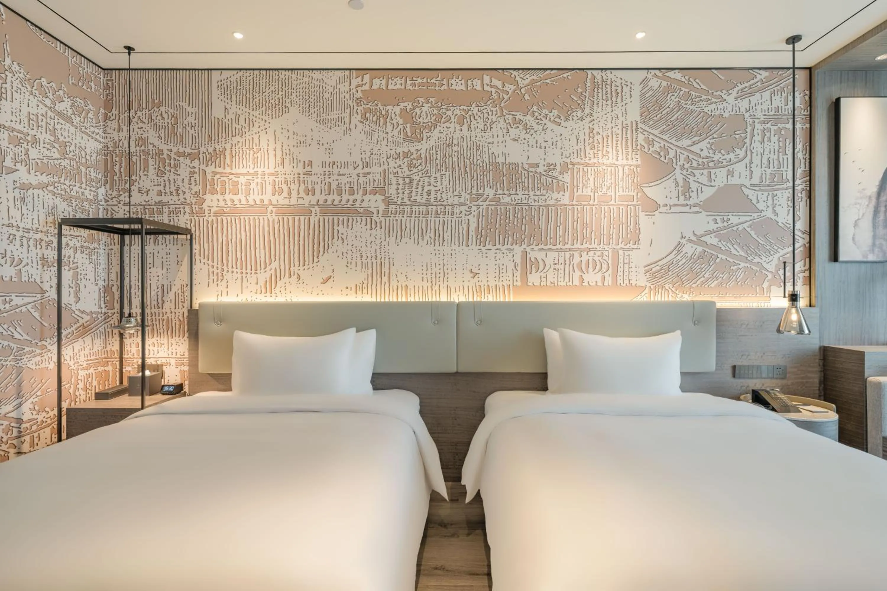 Bed in Yunheyebo Hotel - South Gate of Bell and Drum Tower