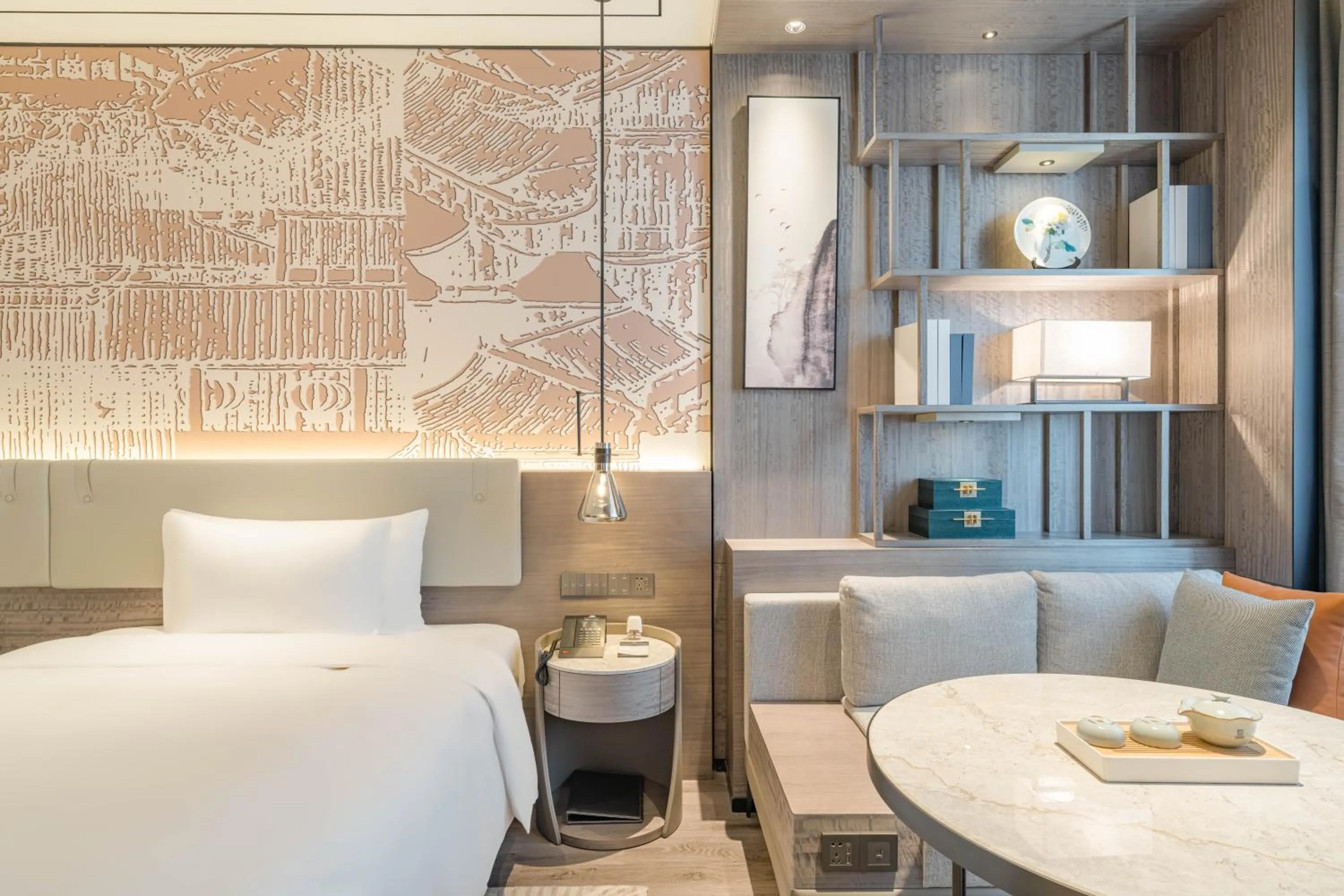 Bed in Yunheyebo Hotel - South Gate of Bell and Drum Tower