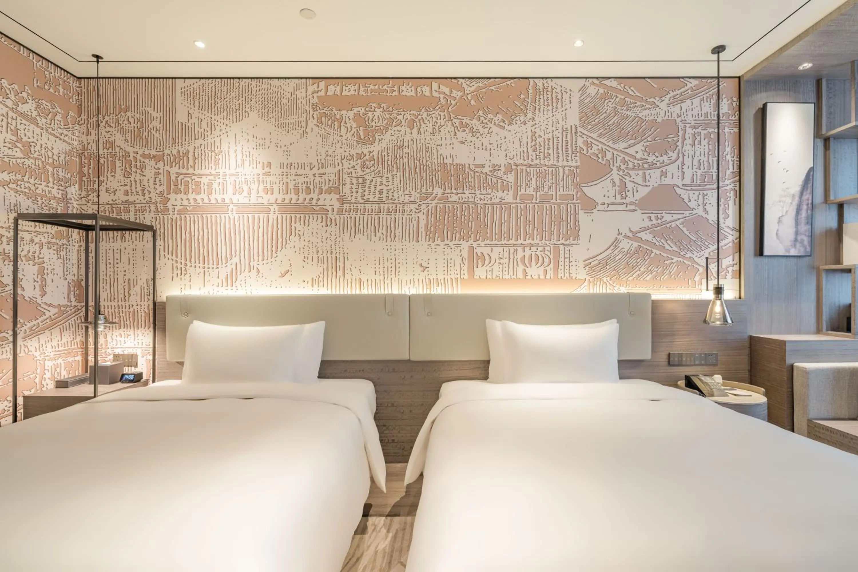 Bed in Yunheyebo Hotel - South Gate of Bell and Drum Tower