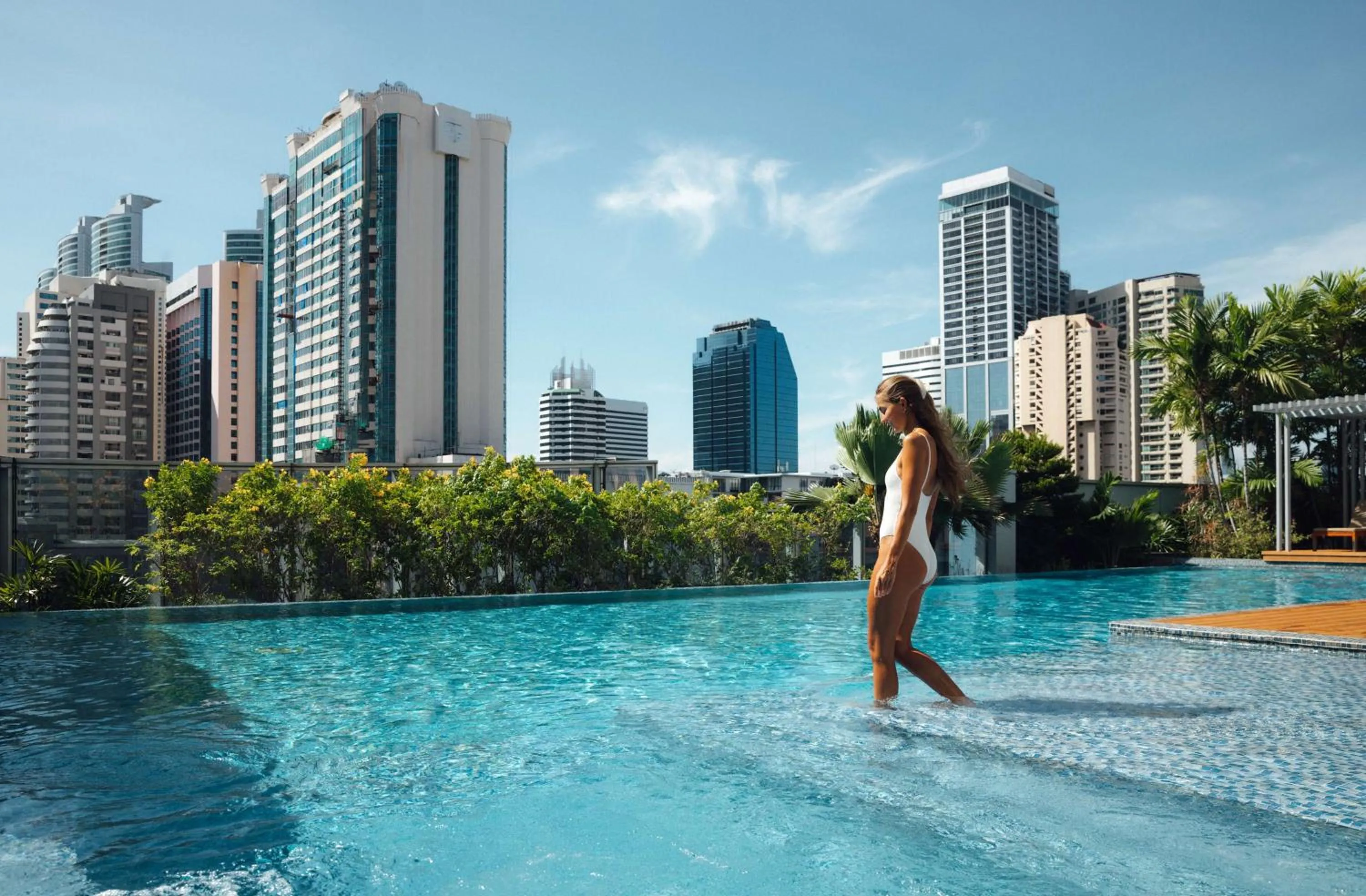 Pool view in Radisson Blu Plaza Bangkok
