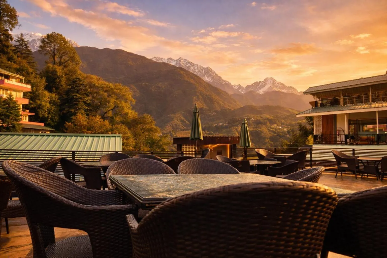 Dining area in AH Grand Villa - Hotel Near Dalai Lama Temple