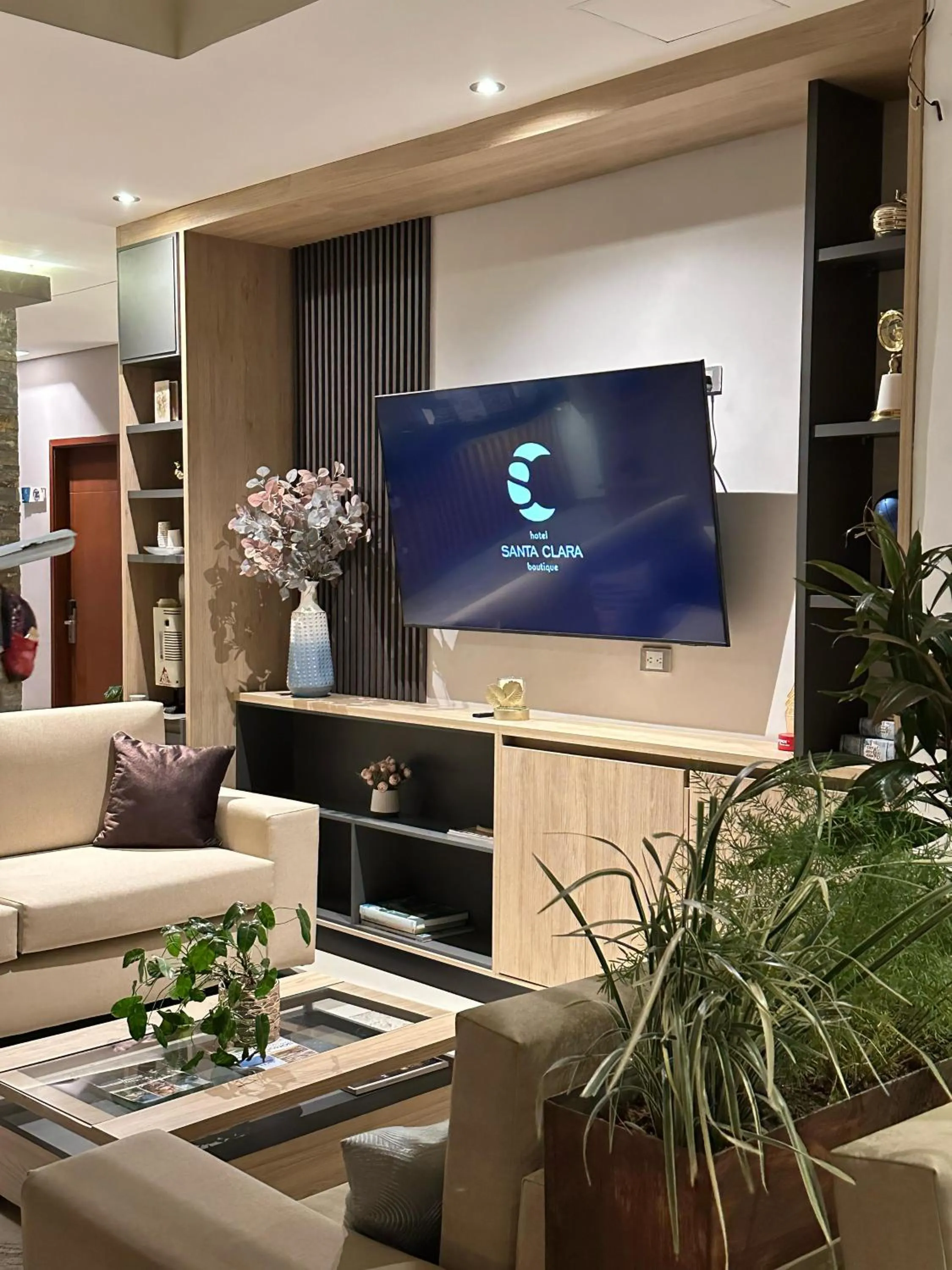Communal lounge/ TV room in Hotel Santa Clara Boutique