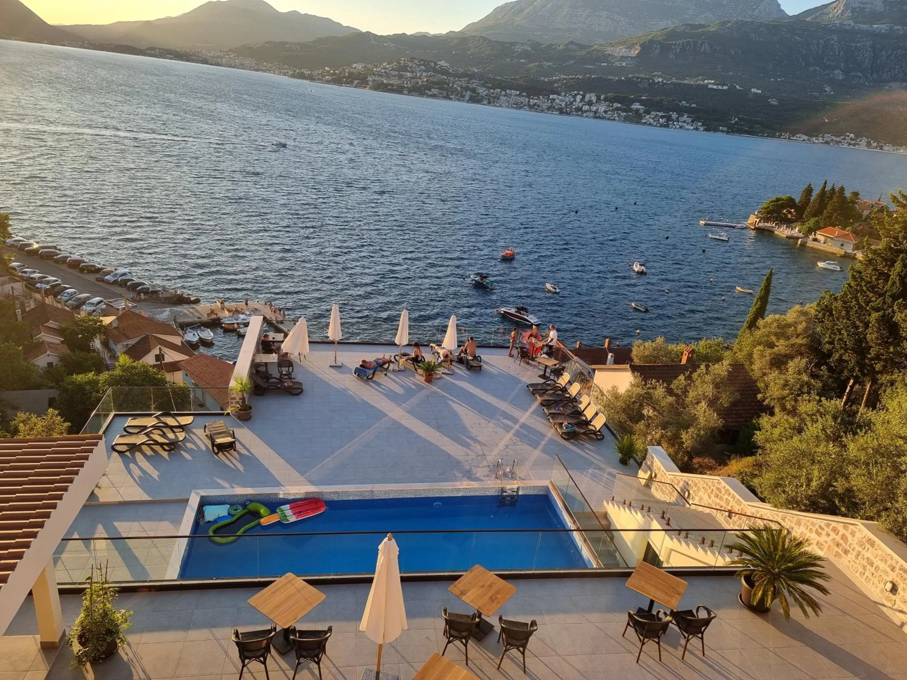 Pool view in Agape Rose Hotel