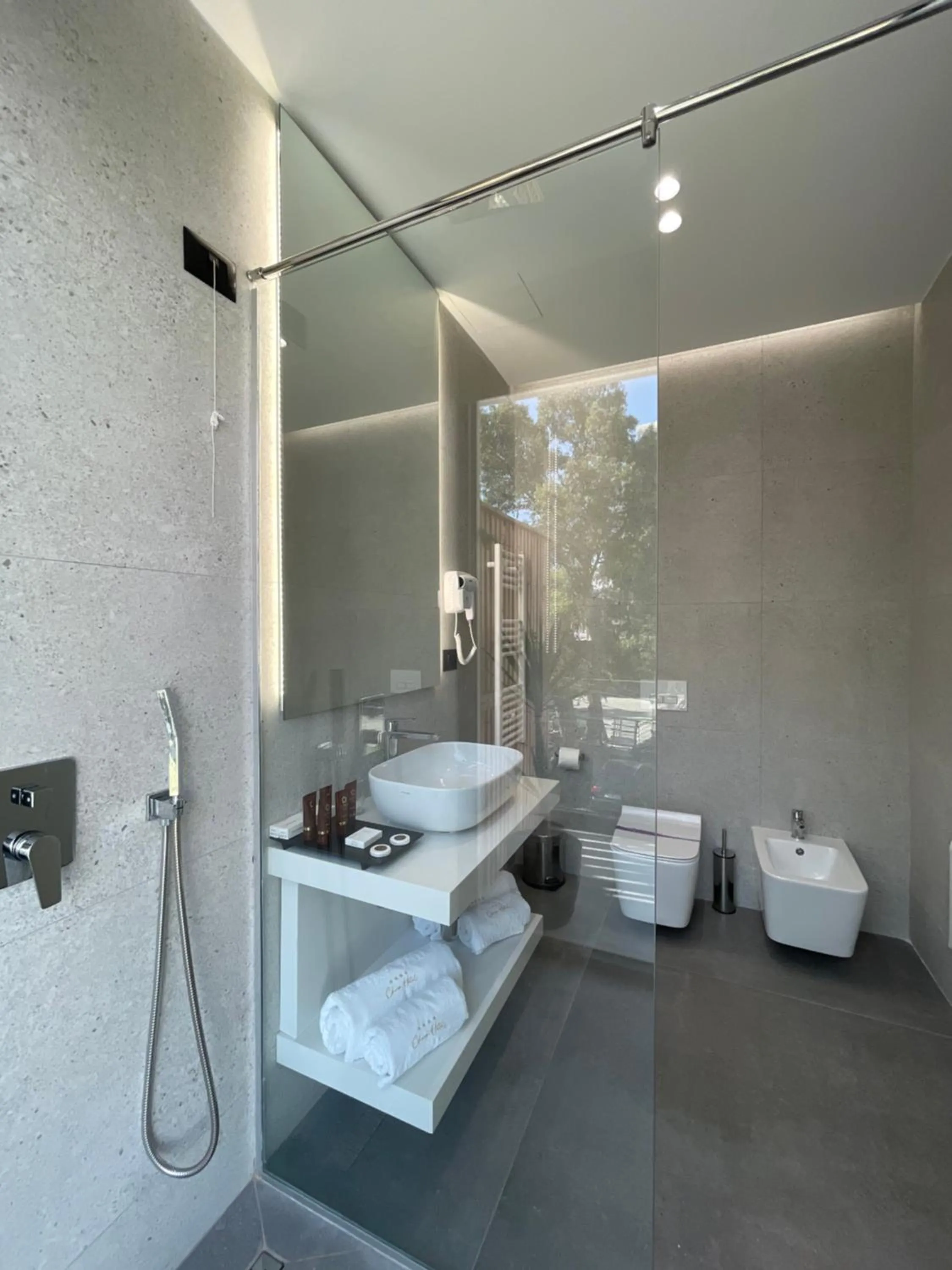 Shower in Charm Hotel