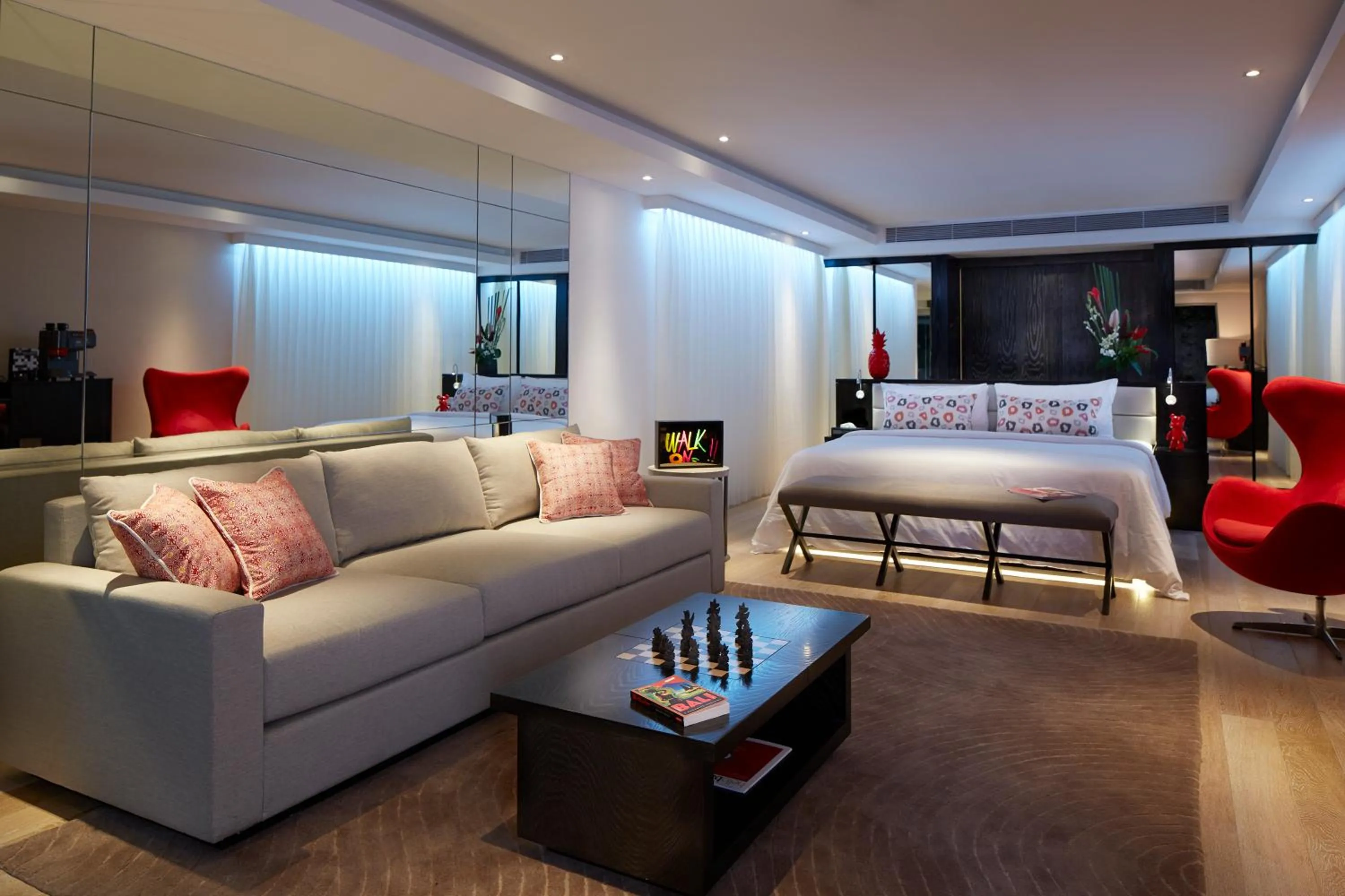 Living room, Bed in Double - Six, Luxury Hotel - Seminyak