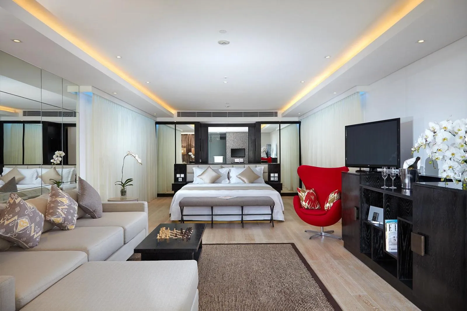 Bedroom, Bed in Double - Six, Luxury Hotel - Seminyak