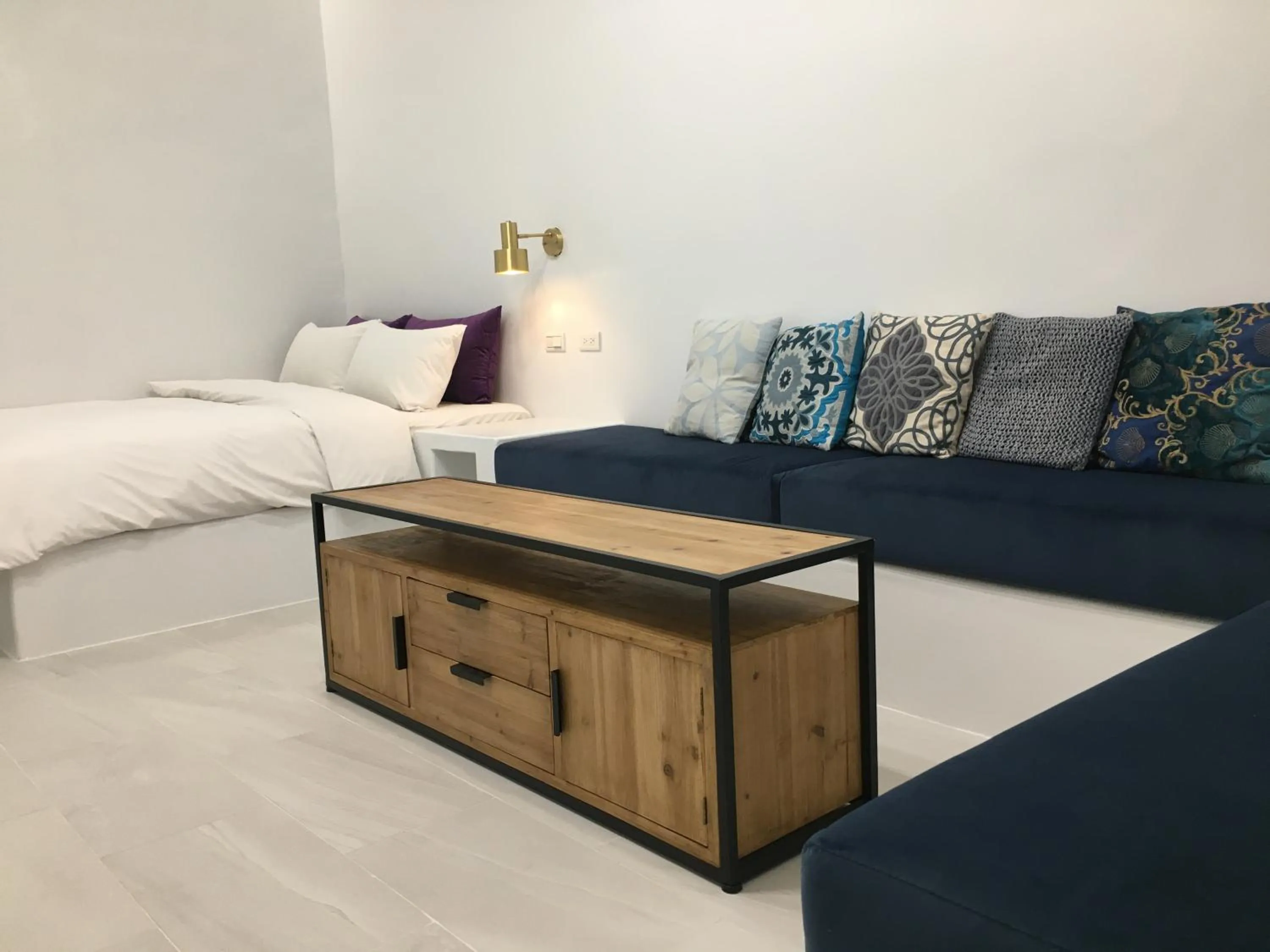 Bed in Sea Shore Hotel