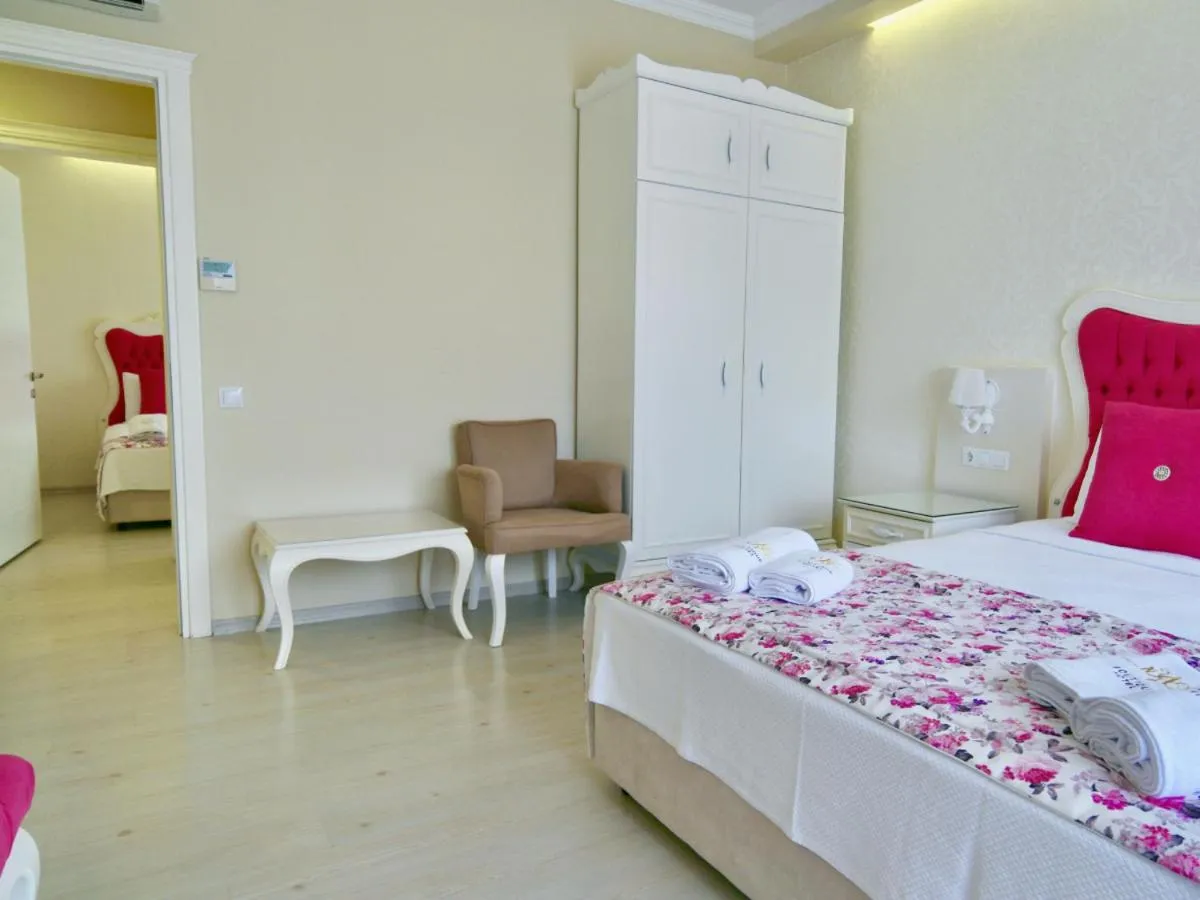 Bed in Göcek Naz Hotel