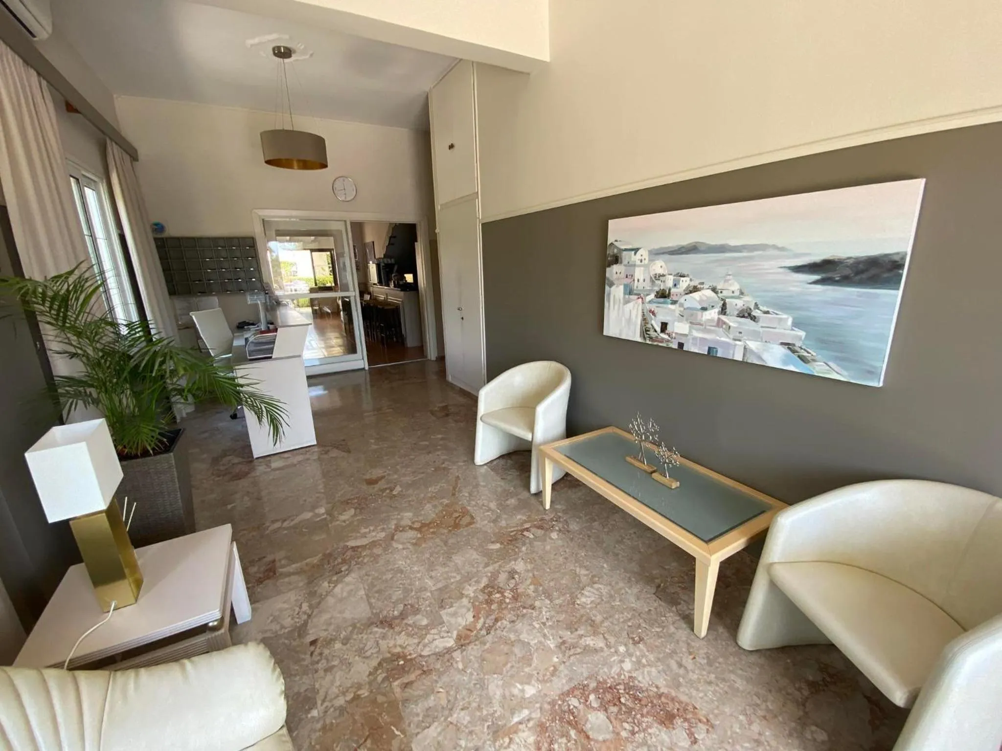 Lobby or reception in Hotel Pavlos - Studios