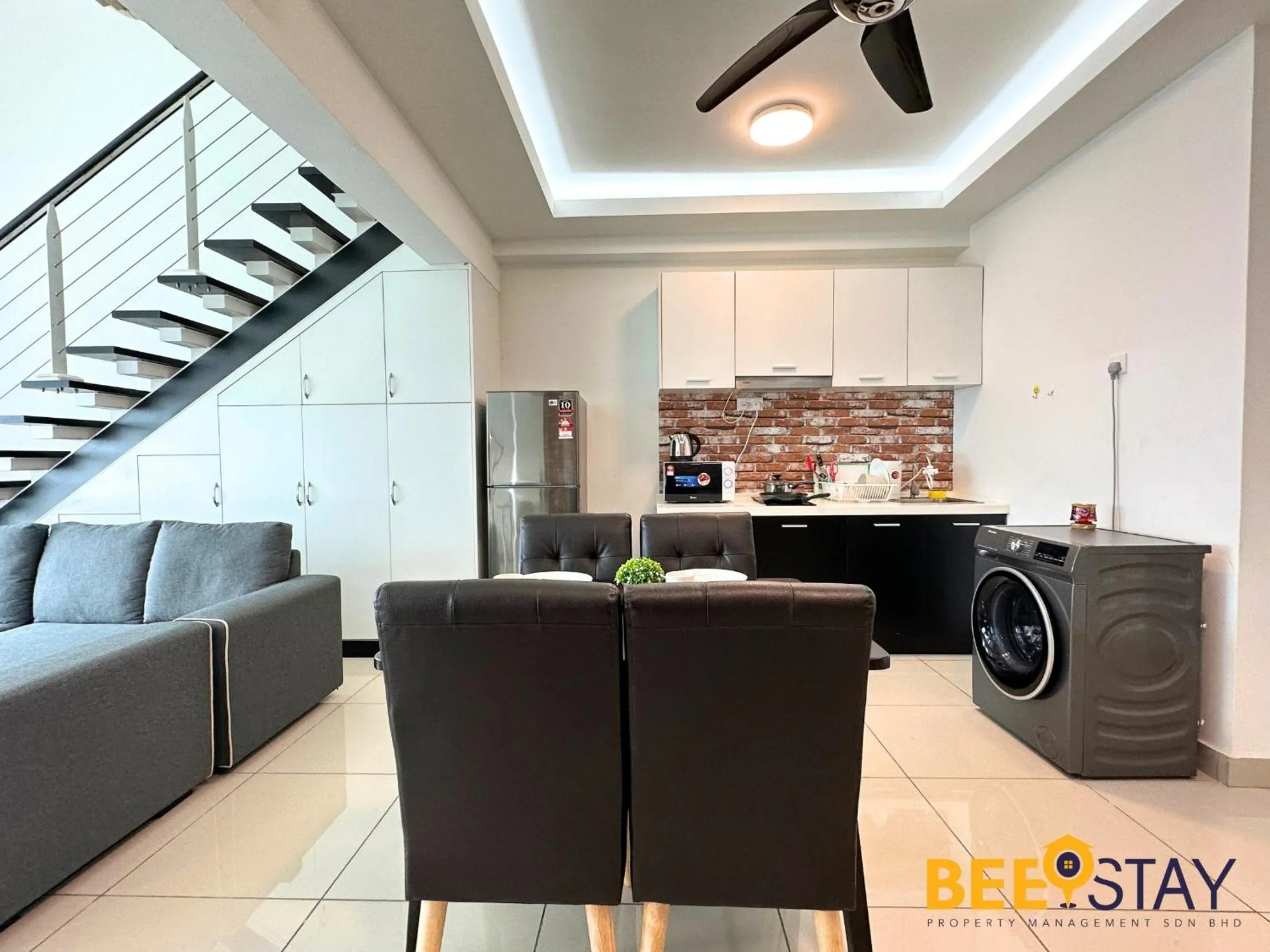 Living room in The Scott Garden Kuala Lumpur by BeeStay Management