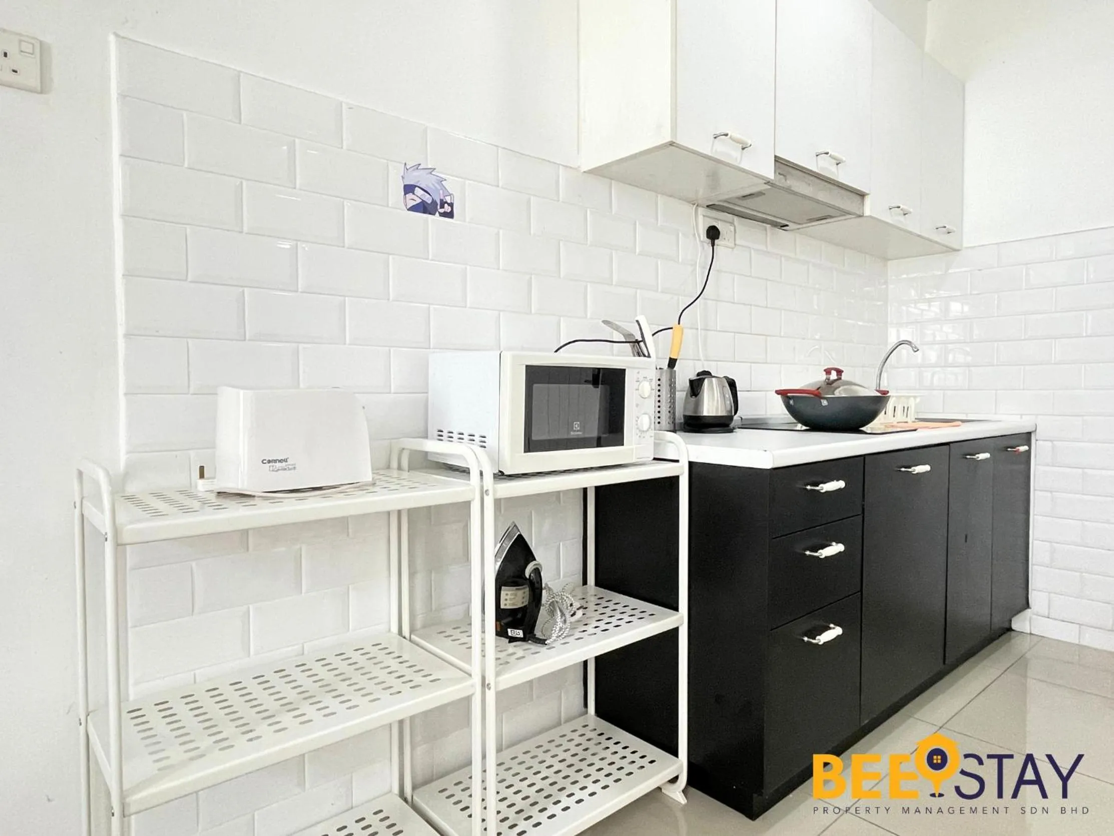 Kitchen or kitchenette in The Scott Garden Kuala Lumpur by BeeStay Management