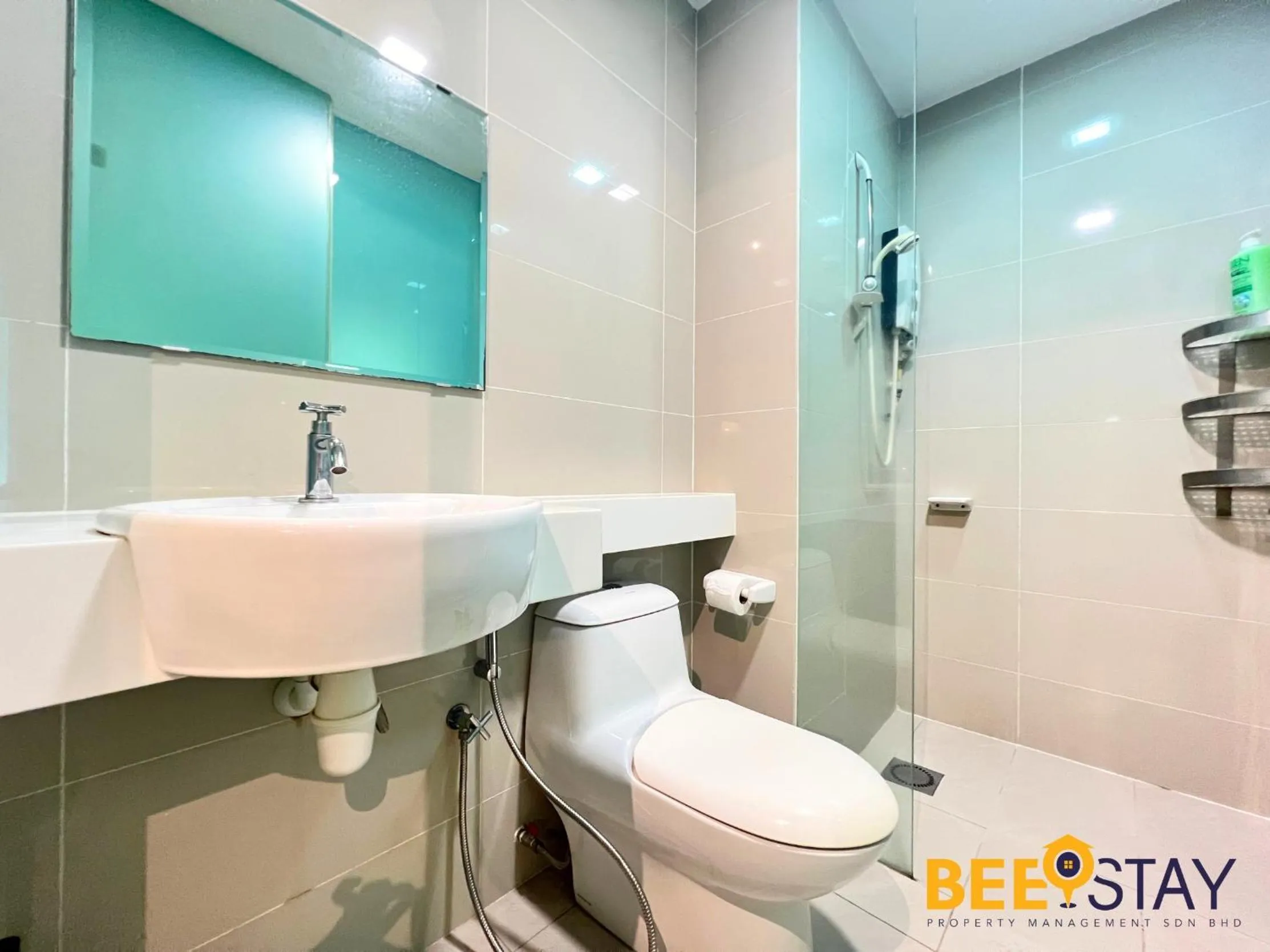 Bathroom in The Scott Garden Kuala Lumpur by BeeStay Management