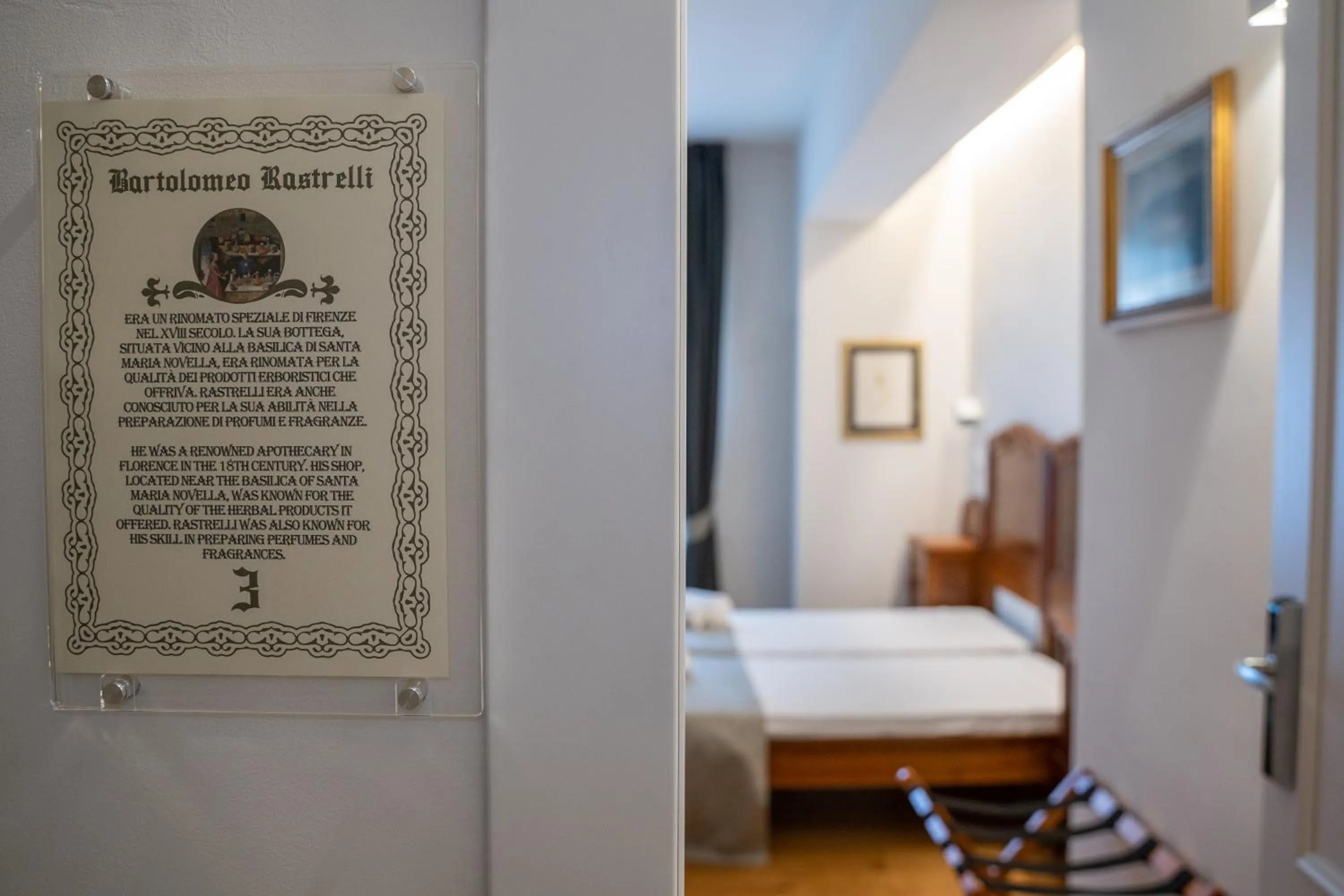 Decorative detail, Bed in Residenza degli Speziali